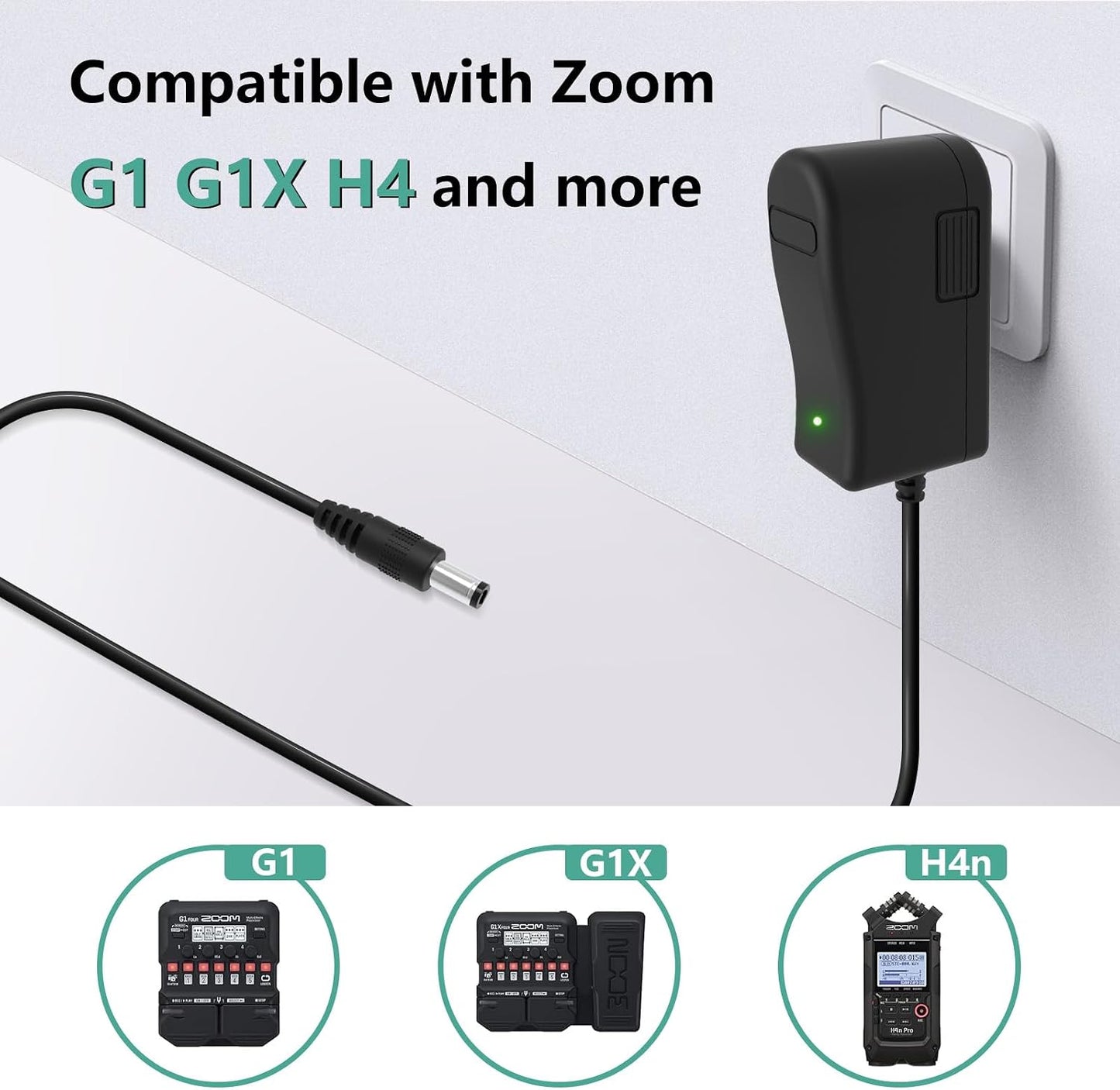 XZGm 9V AD-16 ZAD0016D G3/G3X B3 G5 Power Adapter for Zoom Guitar Bass and Acoustic Effects Pedals