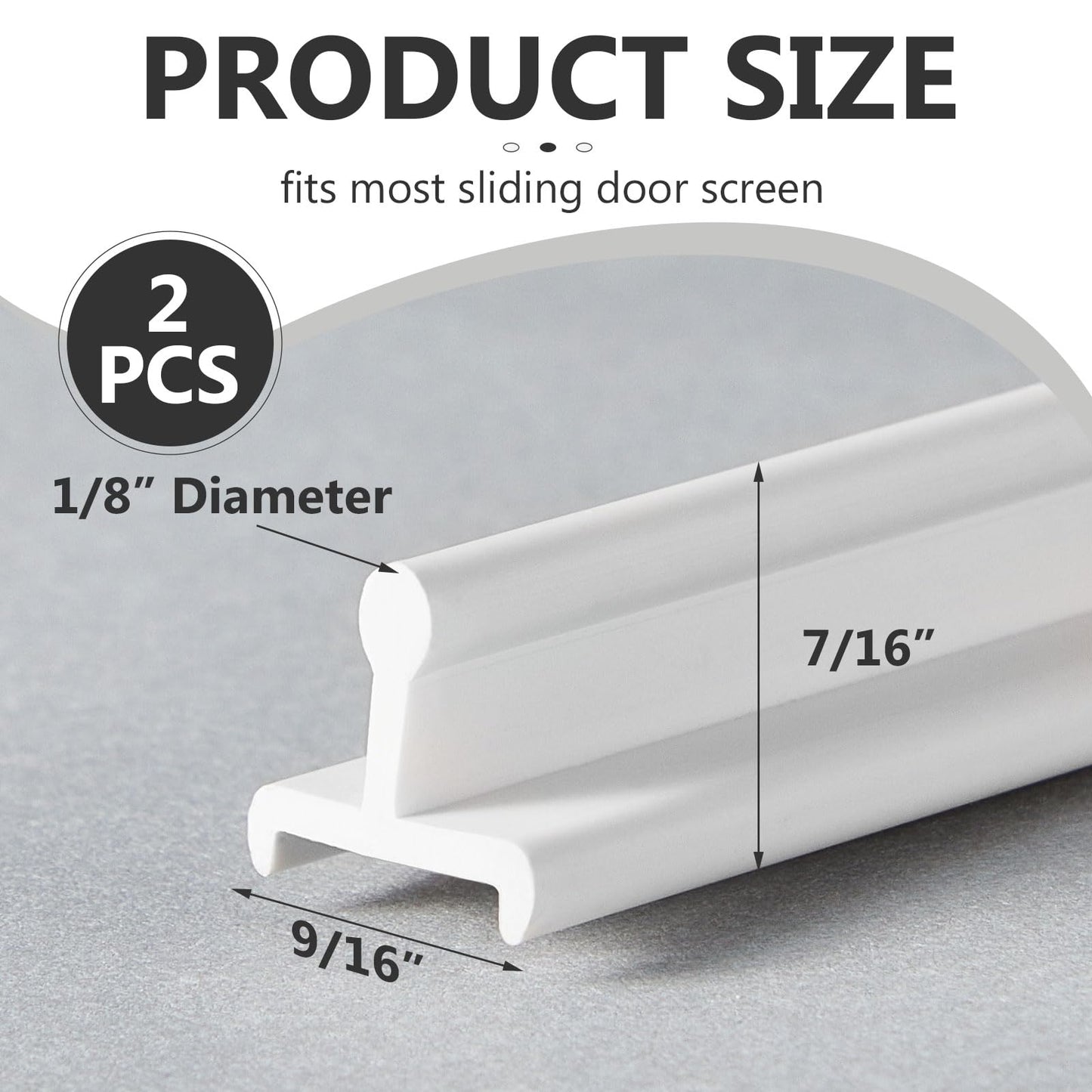 Colingmill 2 Pcs Sliding Screen Door Replacement Track 72 Inch Vinyl Bottom Track Sliding Door Screen Replacement Rail