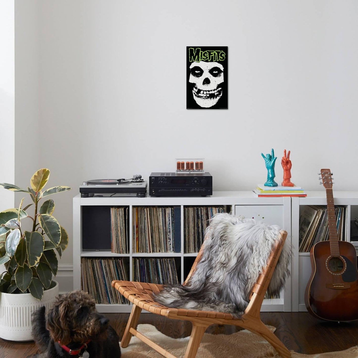 Misfits - Classic Fiend Splatter Wall Poster, 34L" x 22.4W", White Framed Version