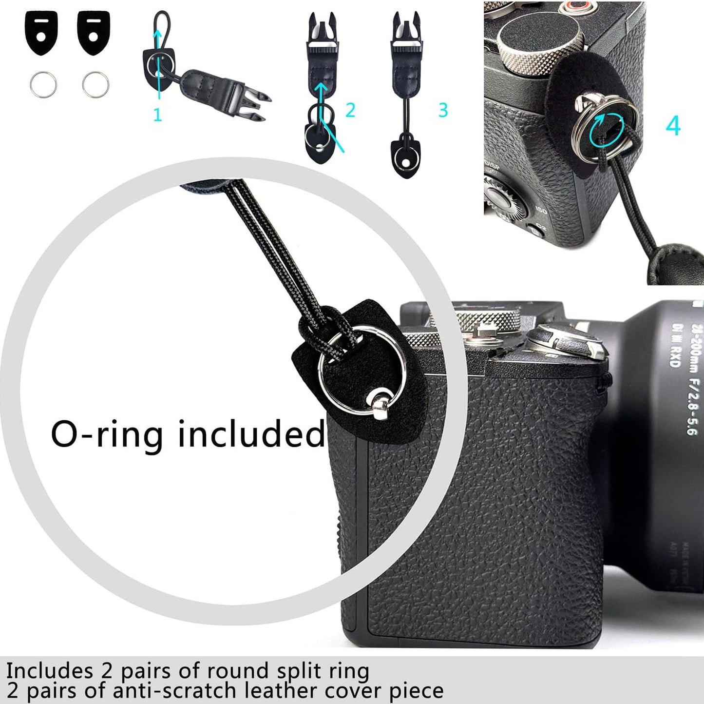 YMTHamaz3 Buckle,Washable,Black,39 Inch Camera Neck Straps Short,Binocular Strap with Quick Release