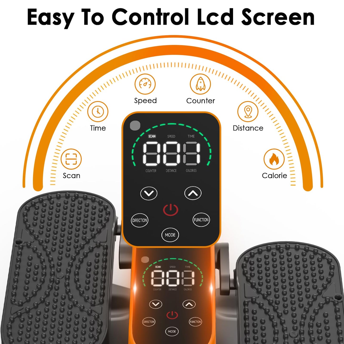 FRYLINE Under Desk Elliptical Machine, Quiet Motorized Seated Pedal Exerciser for Seniors & Office, Electric Leg Exerciser with Smart Remote, 12 Speeds, 3 Auto Programs & LCD Display for Home Fitness
