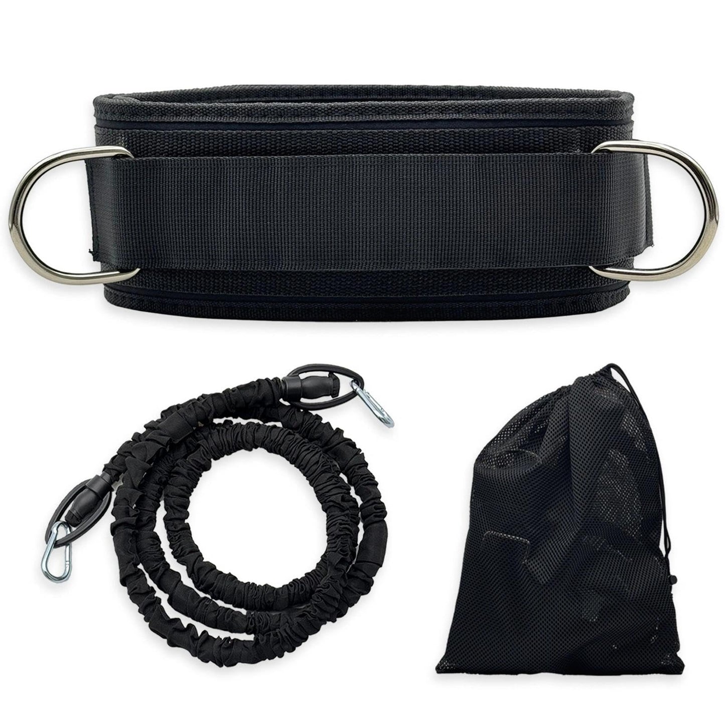 OKQX 1-Pack Zone Defense Resistance Band Kit, Basketball & Volleyball Agility Training Belt Kit – Resistance Band Speed & Coordination Trainer with Adjustable Waist Strap, Black