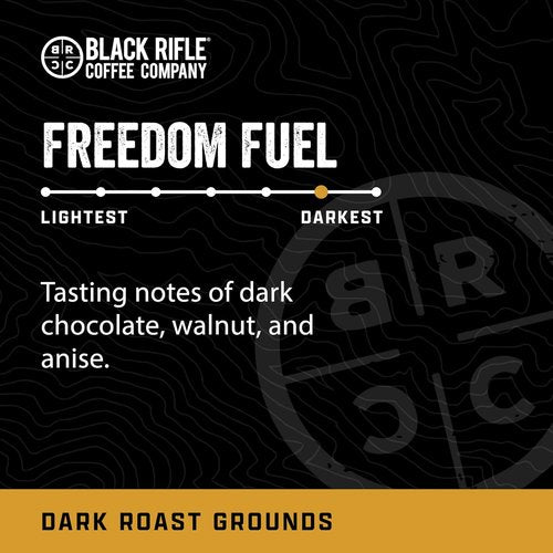 Black Rifle Coffee Company Freedom Fuel - Dark Roast Ground Coffee, 12oz Bag | Premium Arabica Blend