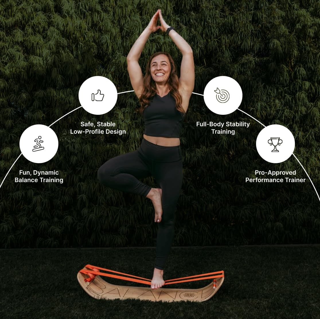 GIBBON SlackBoard with Stand - GiBoard Balance Board Kids & Adults - Slackline Balance Trainer - Slack Board Core Workout Equipment Home Gym Training - Standing Desk Exercise - Yoga, Agility, Pilates