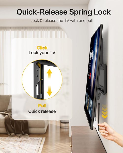 monTEK Heavy Duty TV Wall Mount Bracket - Fits 60-120" Flat & Curved TVs Up to 300lbs | Ultra Slim 1.3" Profile