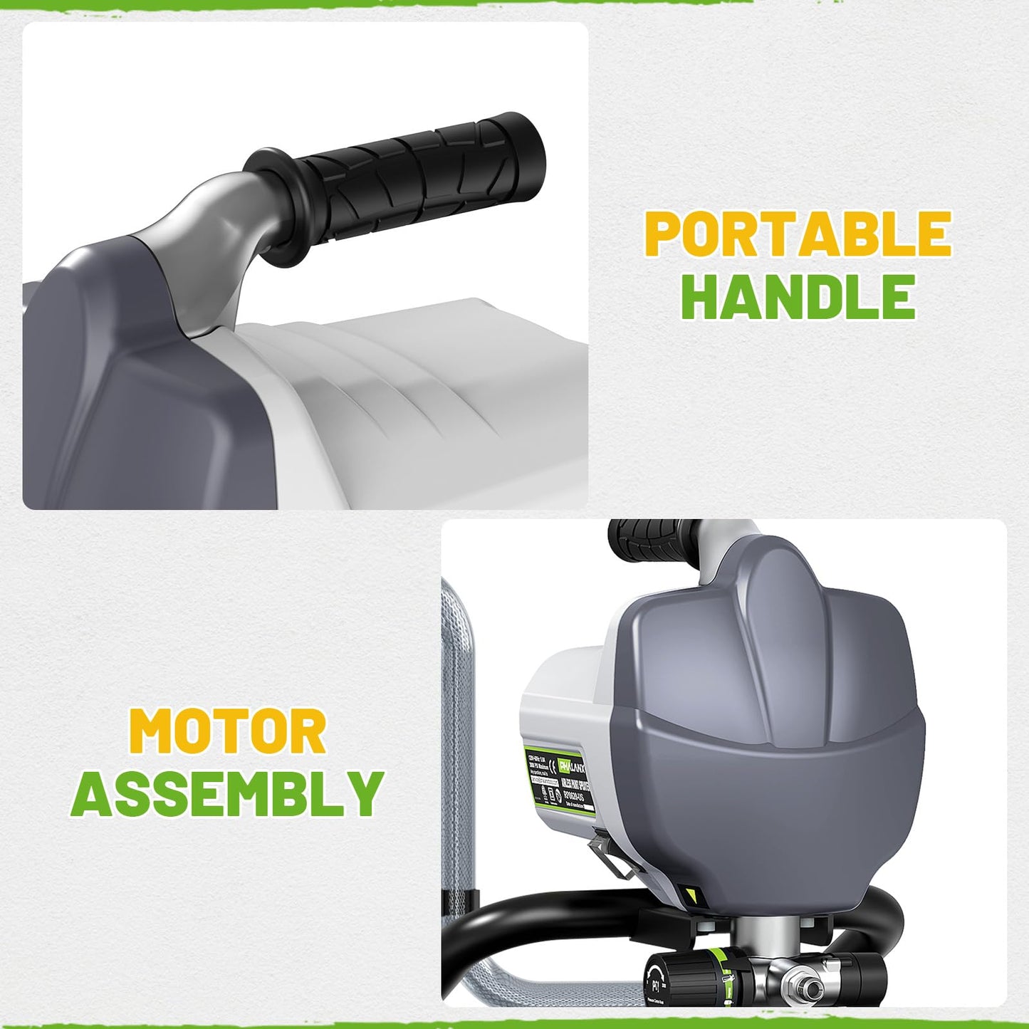 PHALANX Airless Paint Sprayer, 780W 3000PSI High Power Electric Sprayer for House Painting, Thinning-Free Minimal Overspray, Ideal for Interior/Exterior Walls, Fence, Furniture & Cabinet