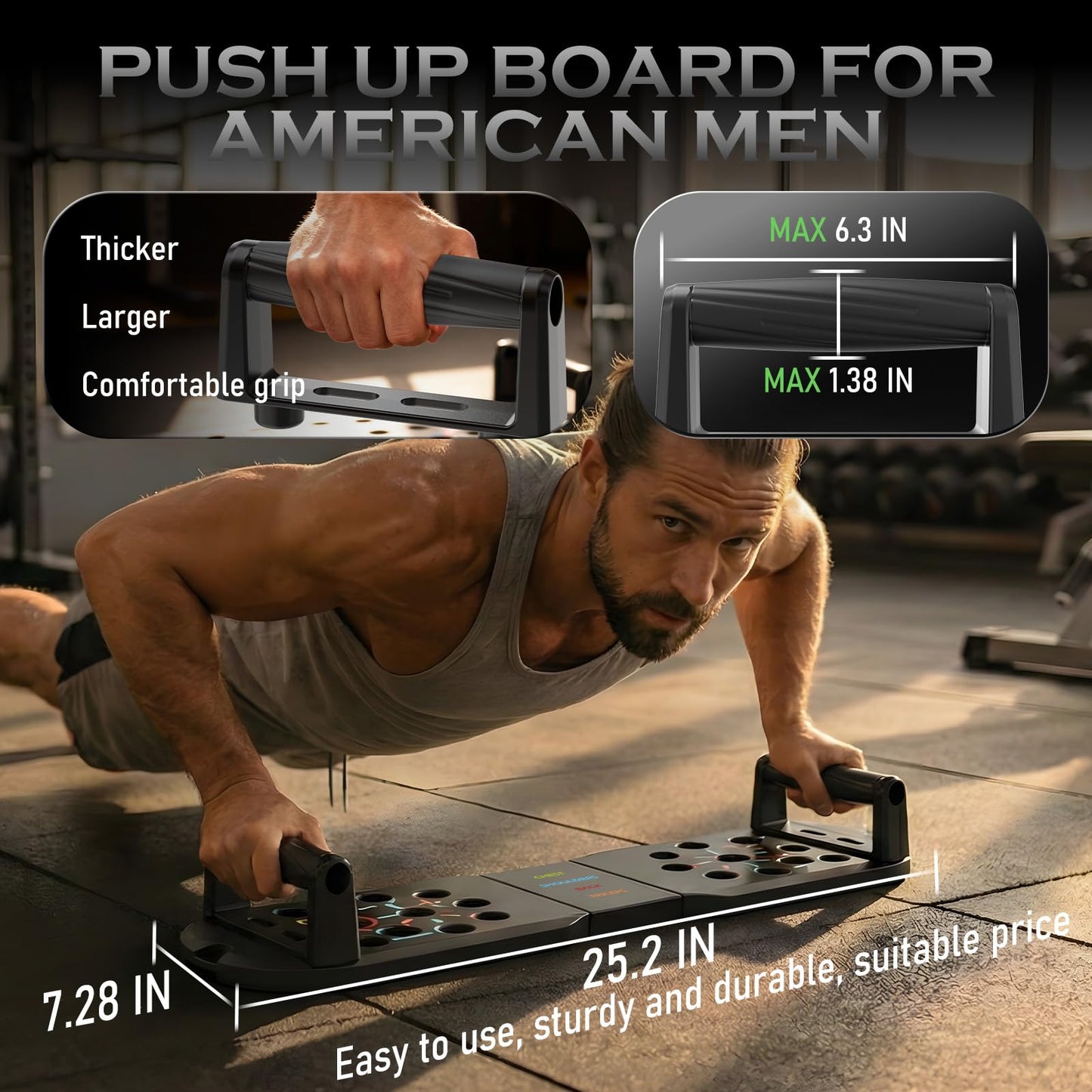 JLoibao Push Up Board Fitness, Workout Home Gym Equipment, 20 in 1 Exercise Pushup Bar Handles for Floor, Strength Training Equipment for Men