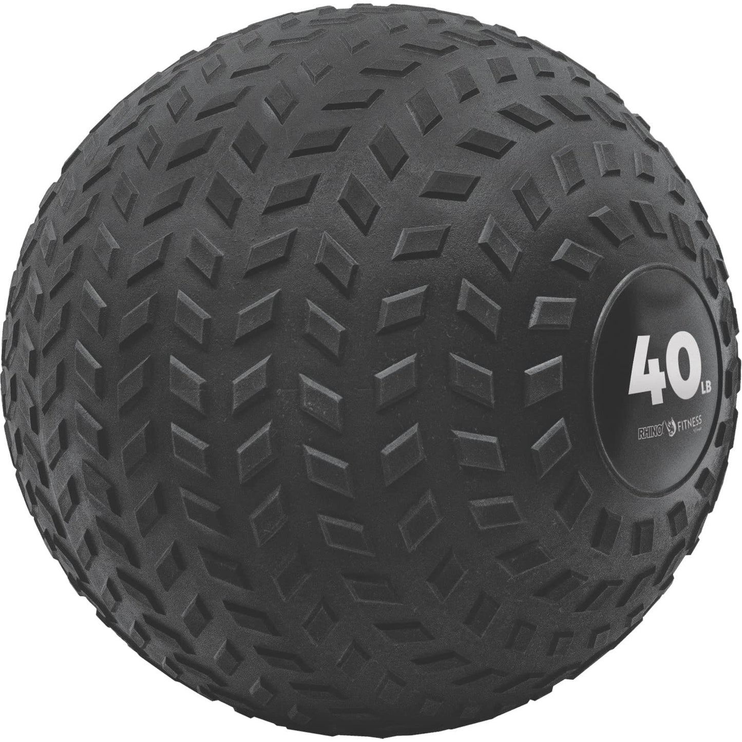 Champion Sports Rhino Fitness Slam Ball – Weighted, Sand-Filled, Bounce-Resistant Ball with Rubber Tread Surface for Strength Training, Crossfit, Core Workouts, 40 Pounds