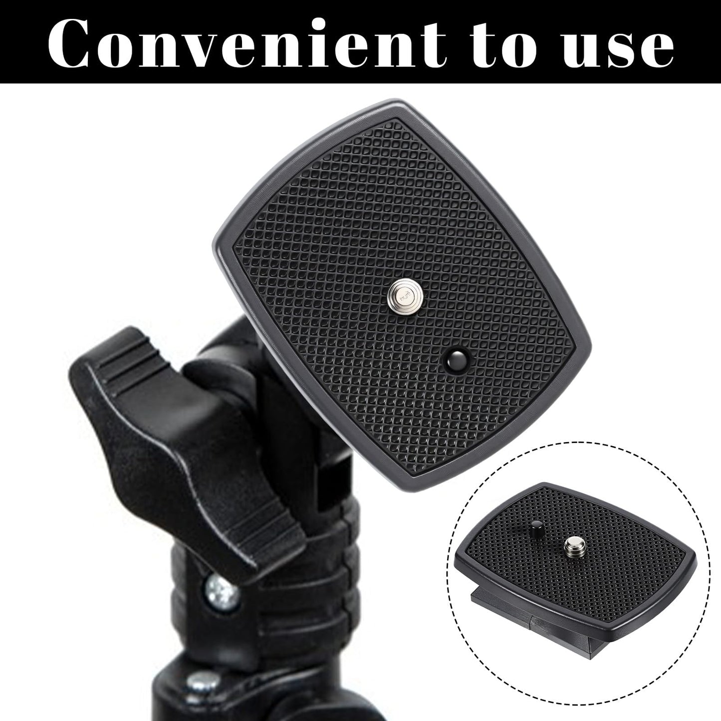 3 PCS Universal 43x43mm Quick Release Plate Set for Tripods, Camera Mounting Adapter Parts Replacement with Screws Camera Tripods Mount Adapter Ball Head Quick Release Plate Replacement for Cameras