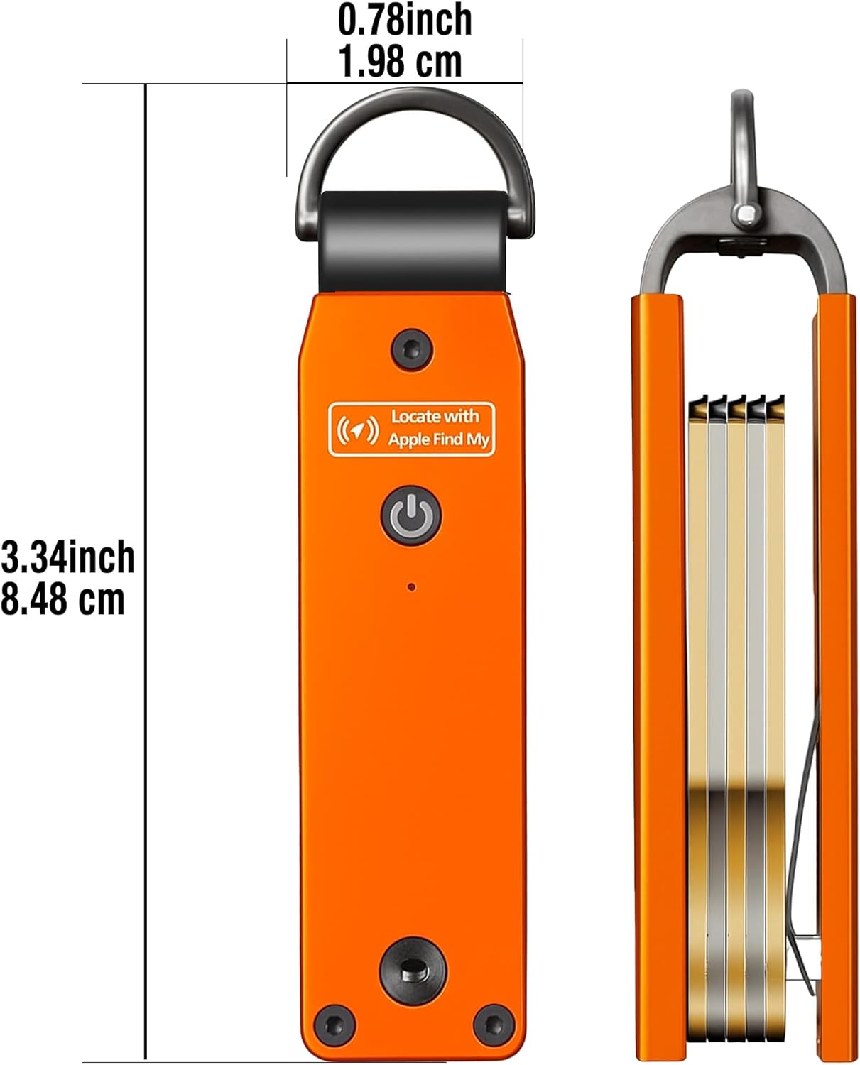Richboyz Lightweight Aluminum GPS Tracker Key Holder - Air Keychain for Outdoor Lovers