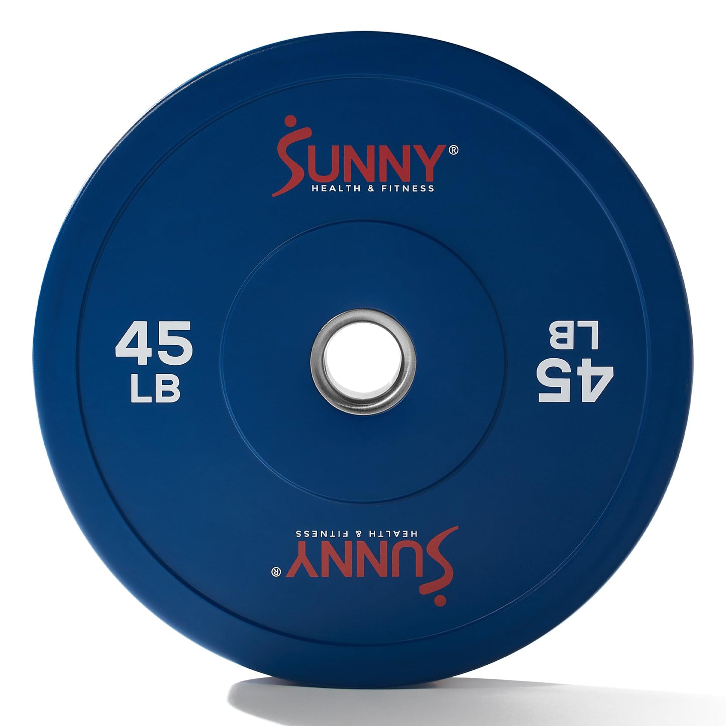 Sunny Health & Fitness Elite 2-Inch Rubber Olympic Bumper Weight Plate 10, 15, 25, 35, 45 & 55 LB w/ Steel Hub for Home Gym, Body Building, Strength Training, Barbell, Deadlifts, Weightlifting 45 POund (single)- SF-OP01-45