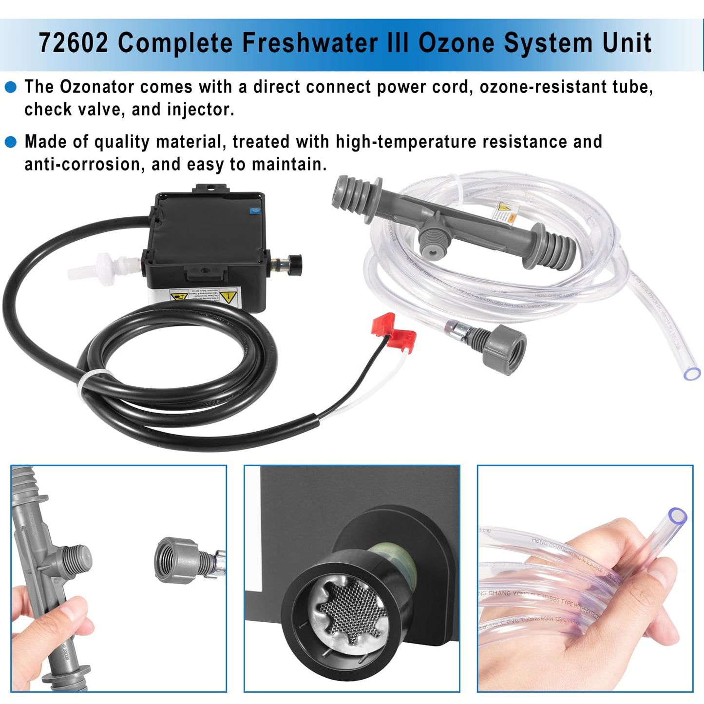 Hihitomorrow 72602 Complete Ozonator Unit Ozone Generator Replacement Parts for Watkins Freshwater III Ozone System Fit for Hot Spring Spas & Hot Tub Models 1995 to Current