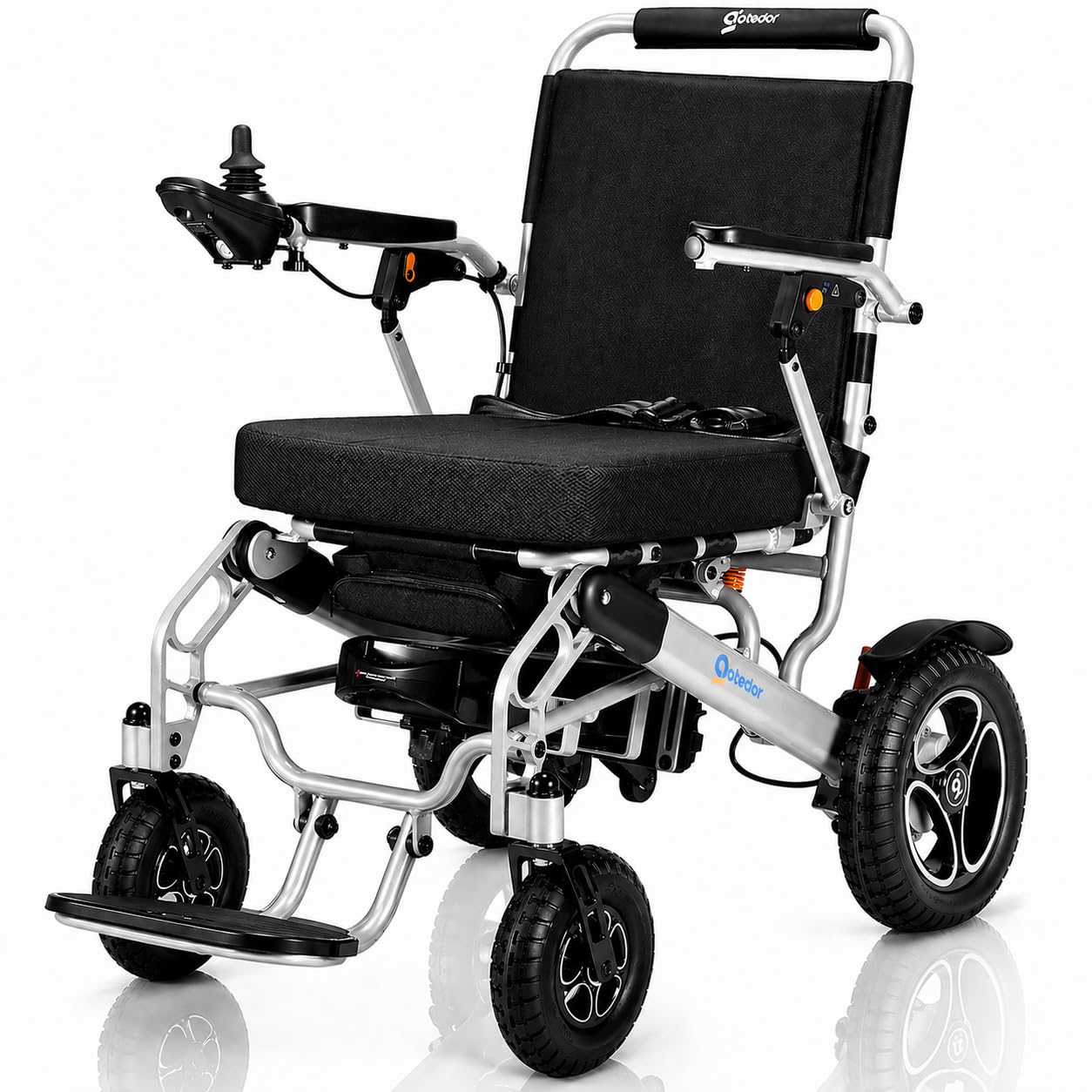 2026 Upgraded Aotedor Electric Wheelchair for Adults, Foldable Heavy Duty Power Wheelchair with 35 Miles Long Range, Two Batteries and Dual Brushless Motors, 330 lbs Capacity, Airline Approved