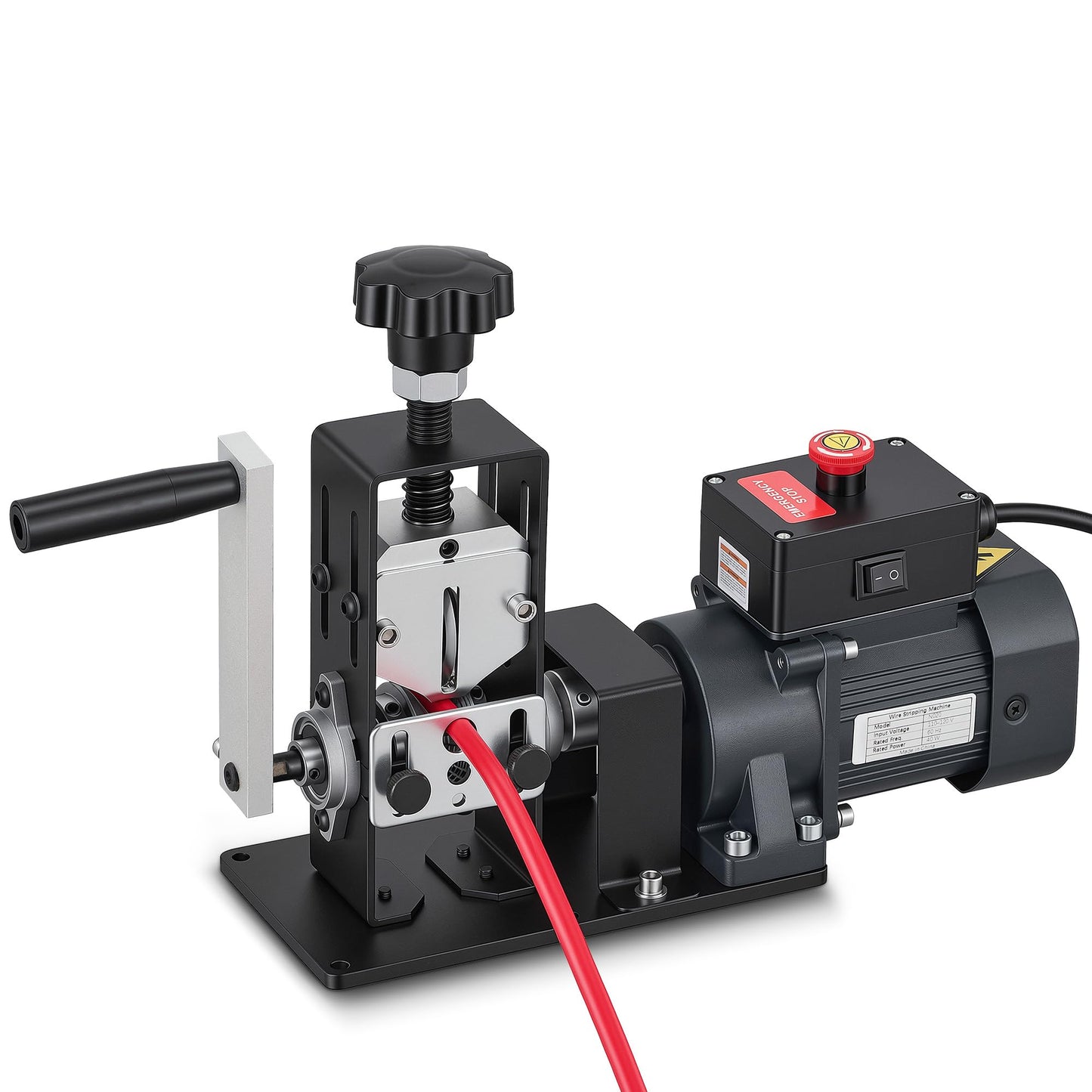 CREWORKS Automatic Wire Stripper Machine, Wire Stripper Electrical for 0.06"-0.9" (1.5-22 mm) Copper Wires with 3 Operation Modes, Wire Stripping Tool with Hand Crank for Scrap Wire Recycling