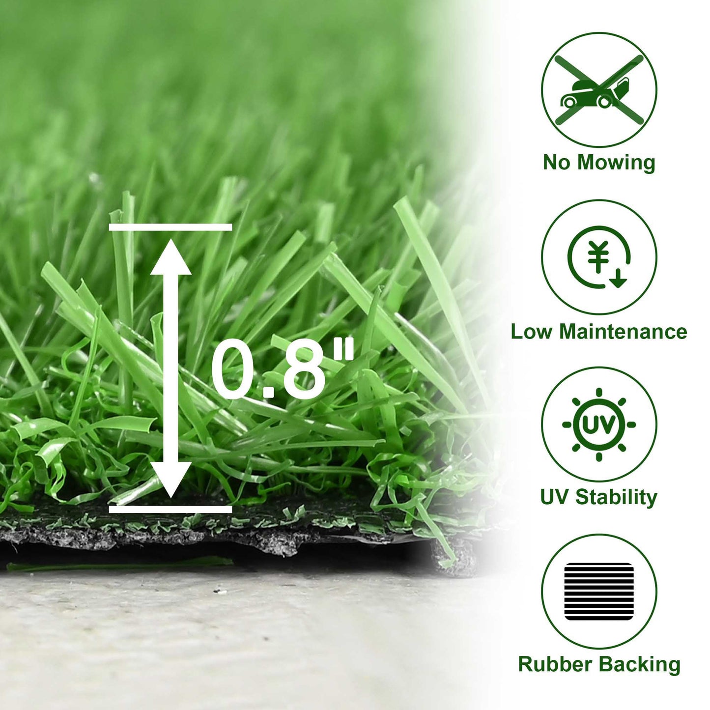 Yescom Sports Sled Strips Turf Gym Turf Flooring for Weight Sled Push Gym Equipment Outdoor Indoor Use 33'x3'(100 Sq.Ft) 0.8" H