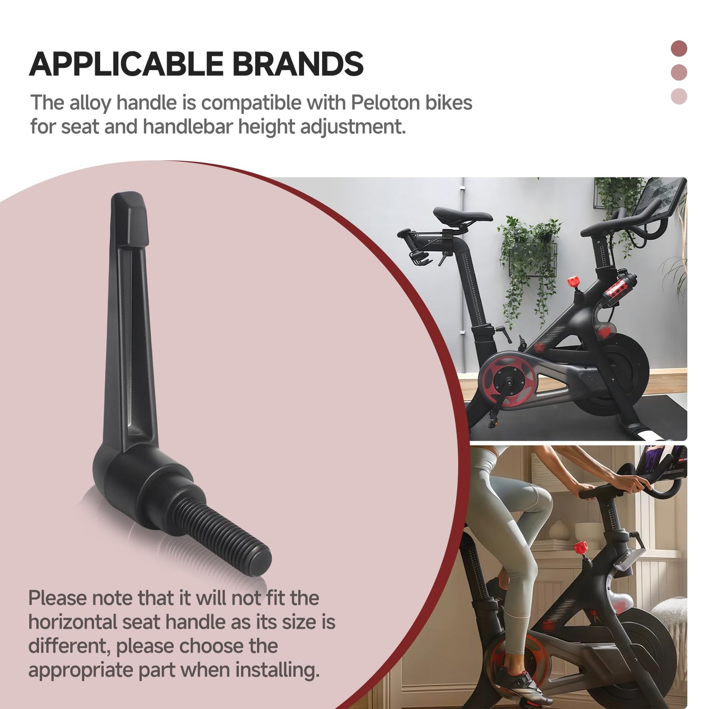 Suitable for Peloton Exercise Bike Seat and Handlebar Height Adjustment Handle Replacement – Alloy L Handle for Vertical Post, Exercise Bike Parts and Tools for Seat/Handlebar Up and Down Adjustment