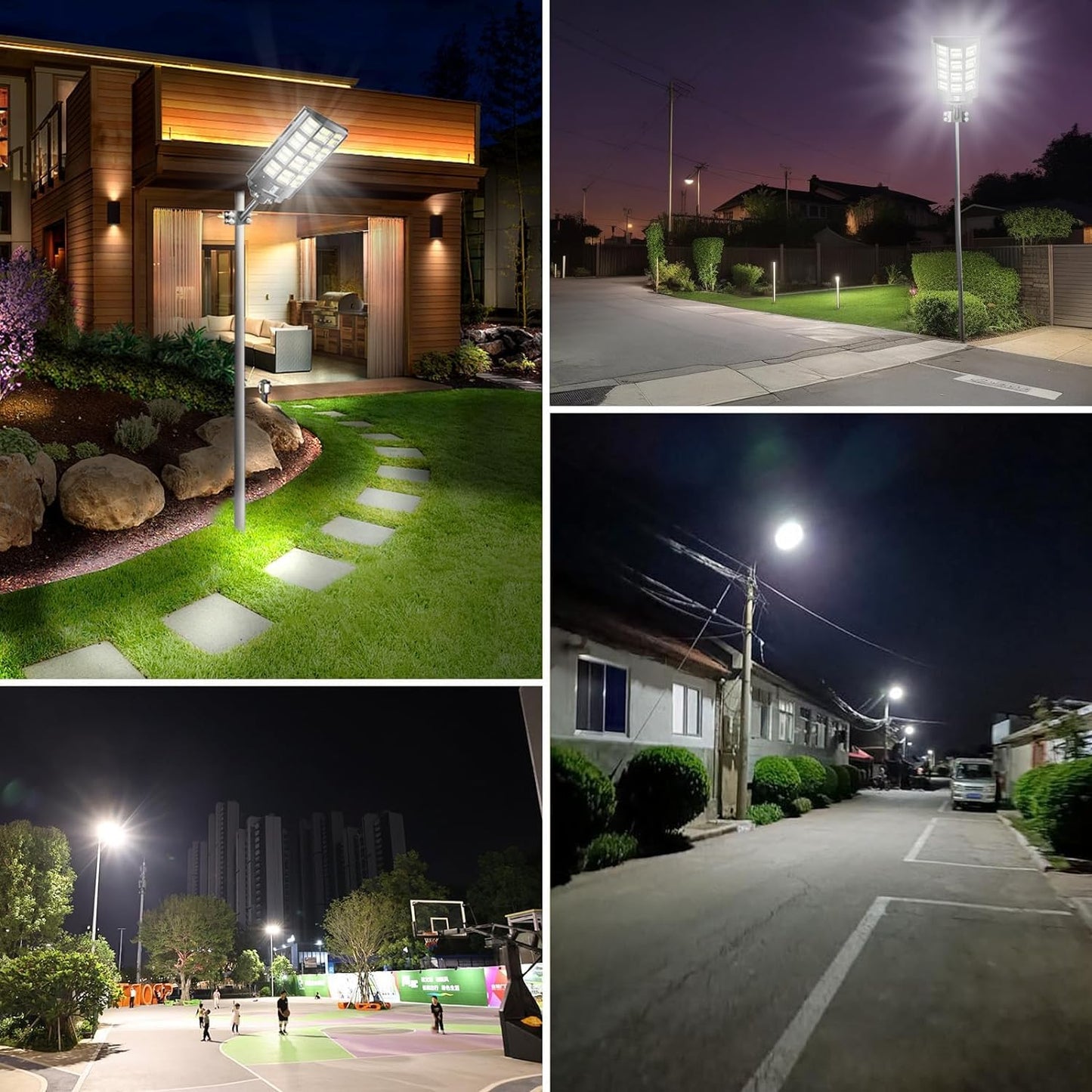 8000W Solar Street Light Outdoor Waterproof, 240000LM Solar Powered Parking Lot Lights Large Street Light Dusk to Dawn with Motion Sensor, LED Flood Light Wide Angle Lamp for Patio and Parkling Lot