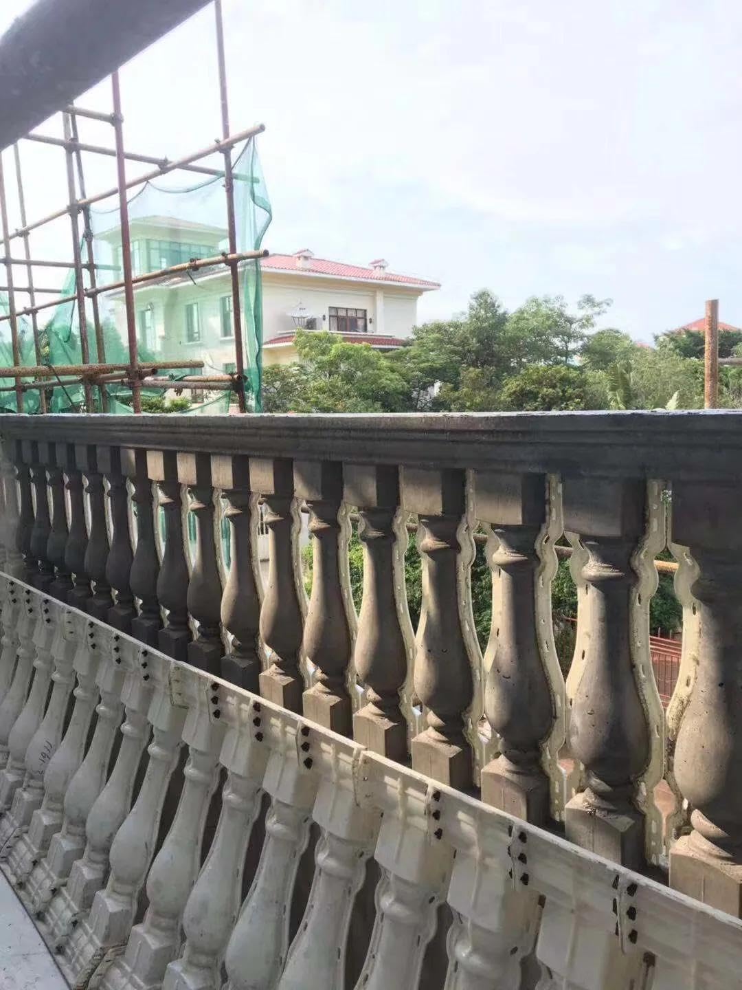 5pcs Per Meter ABS 89cm Terrace Casting Decorative handrail vase Column Concrete Fence Form Balustrade Mold for Sale