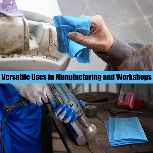 HunnmingRe 300 Sheets 9.84 x 13.78 in Disposable Shop Towels Bulk Heavy Duty Shop Towels Lint Free Paper Absorbent Anti Dissolution for Garage Car Work(Blue)
