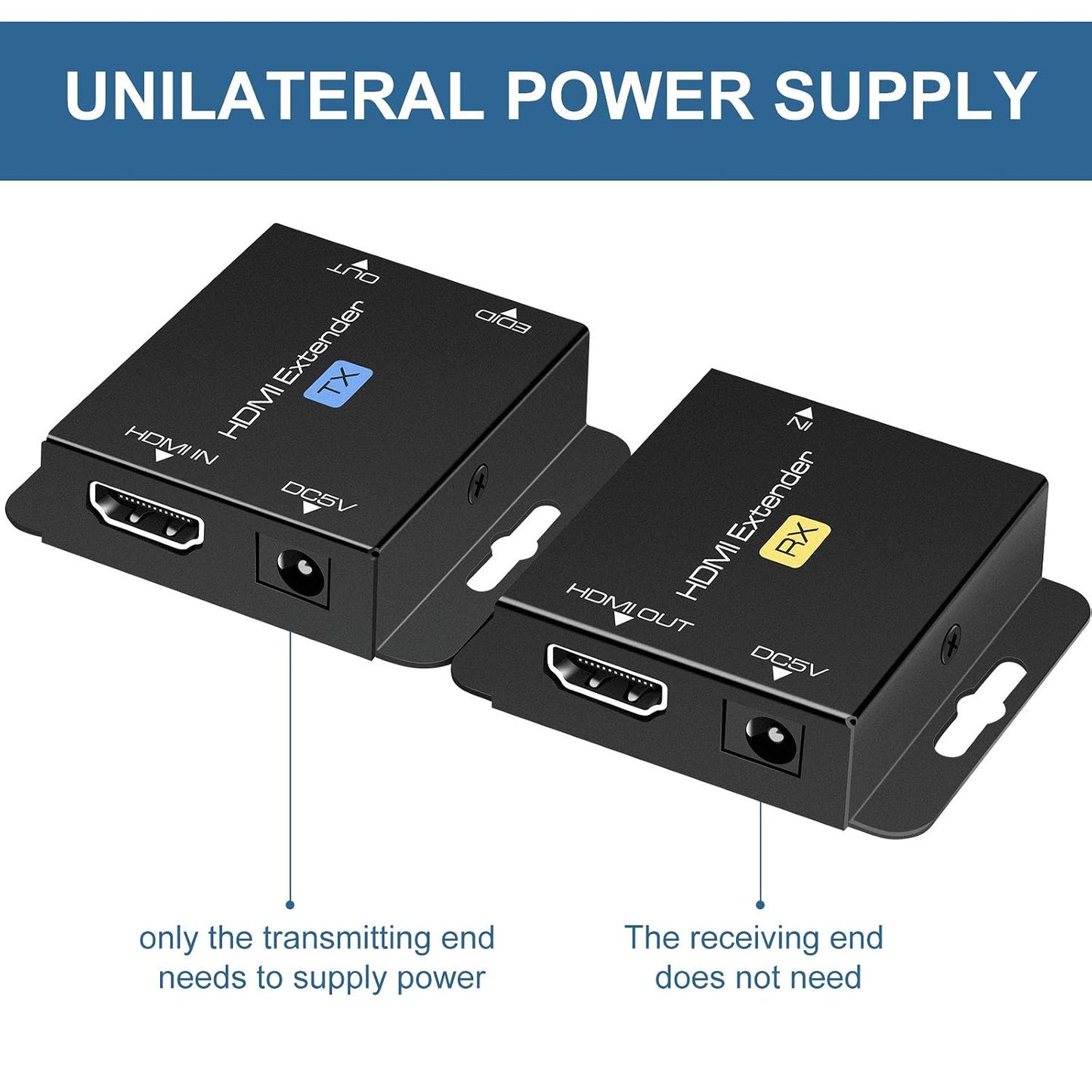 VPFET Cat6 200Ft 1080p 3D HDMI Extender Over Single Ethernet up to Repeater Balun Transmitter Receiver Power on Cat