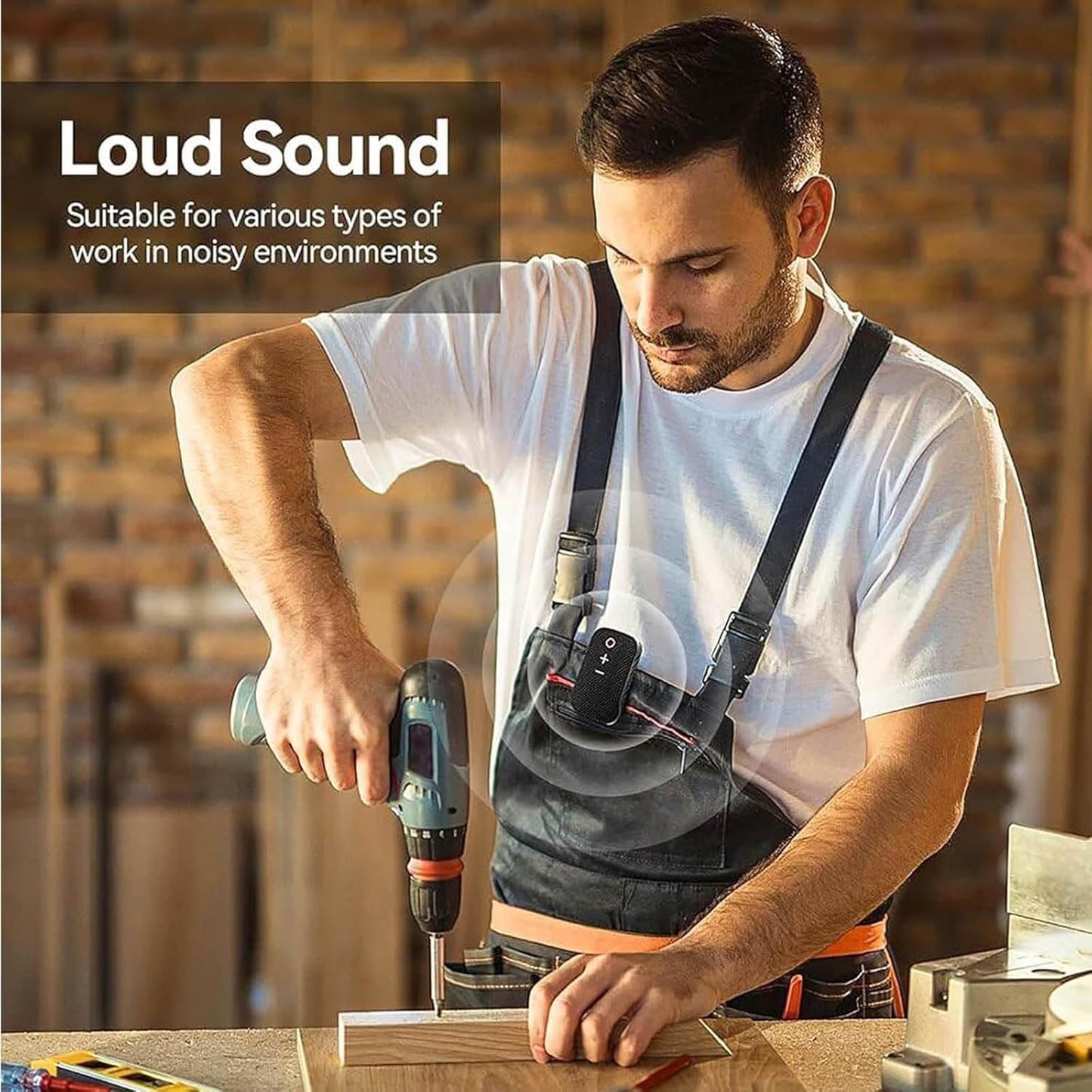 BYDGUMEI Wearable Bluetooth Speaker-miniWaterproof Speaker Cip Type - Buit-in Microphone forHands-Free Music and Call