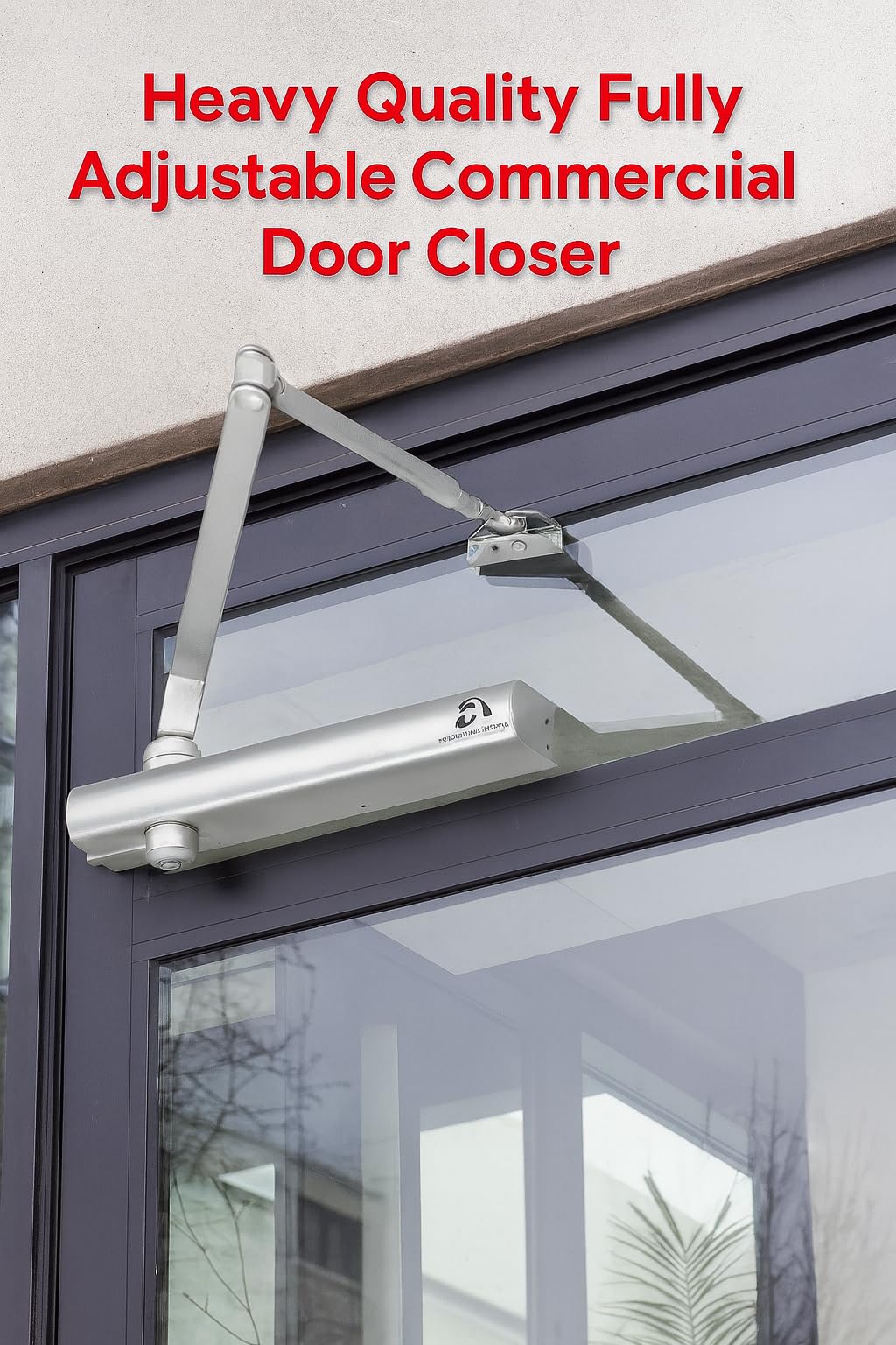 Commercial Door Closer Grade 1 Hydraulic Extra Heavy Duty Self-Closing Adjustable Size 1–6 ADA Compliant ANSI/BHMA Certified UL Fire-Rated (MN9001 - Heavy Duty Door Closer)