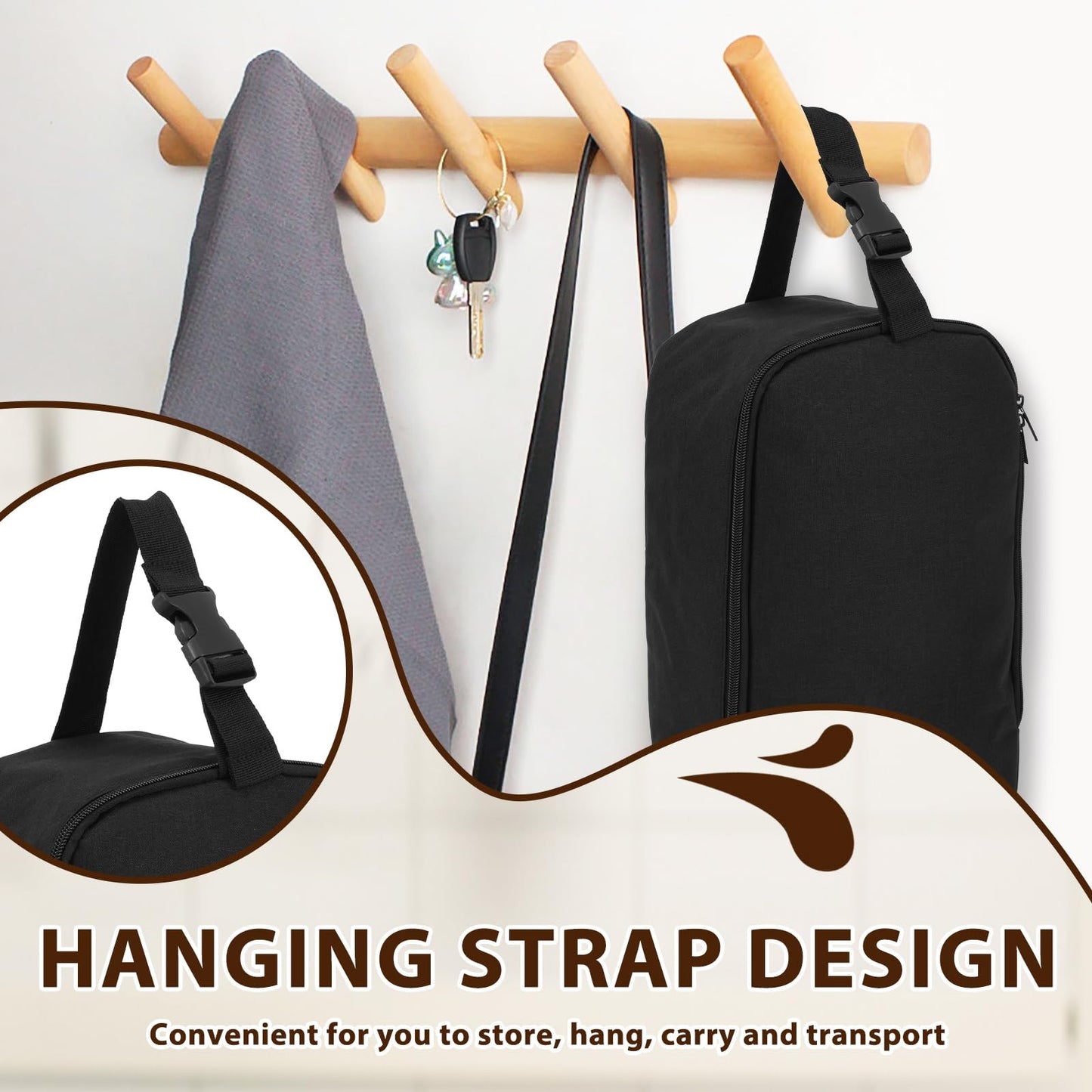Travel Steamer Bag for Conair Clothes Steamer Travel Irons Carrying Case Portable Storage Bag Handheld Steam Iron Organizer Holder w Hanging Buckle Strap for Steam Iron and Other Accessories, Bag Only