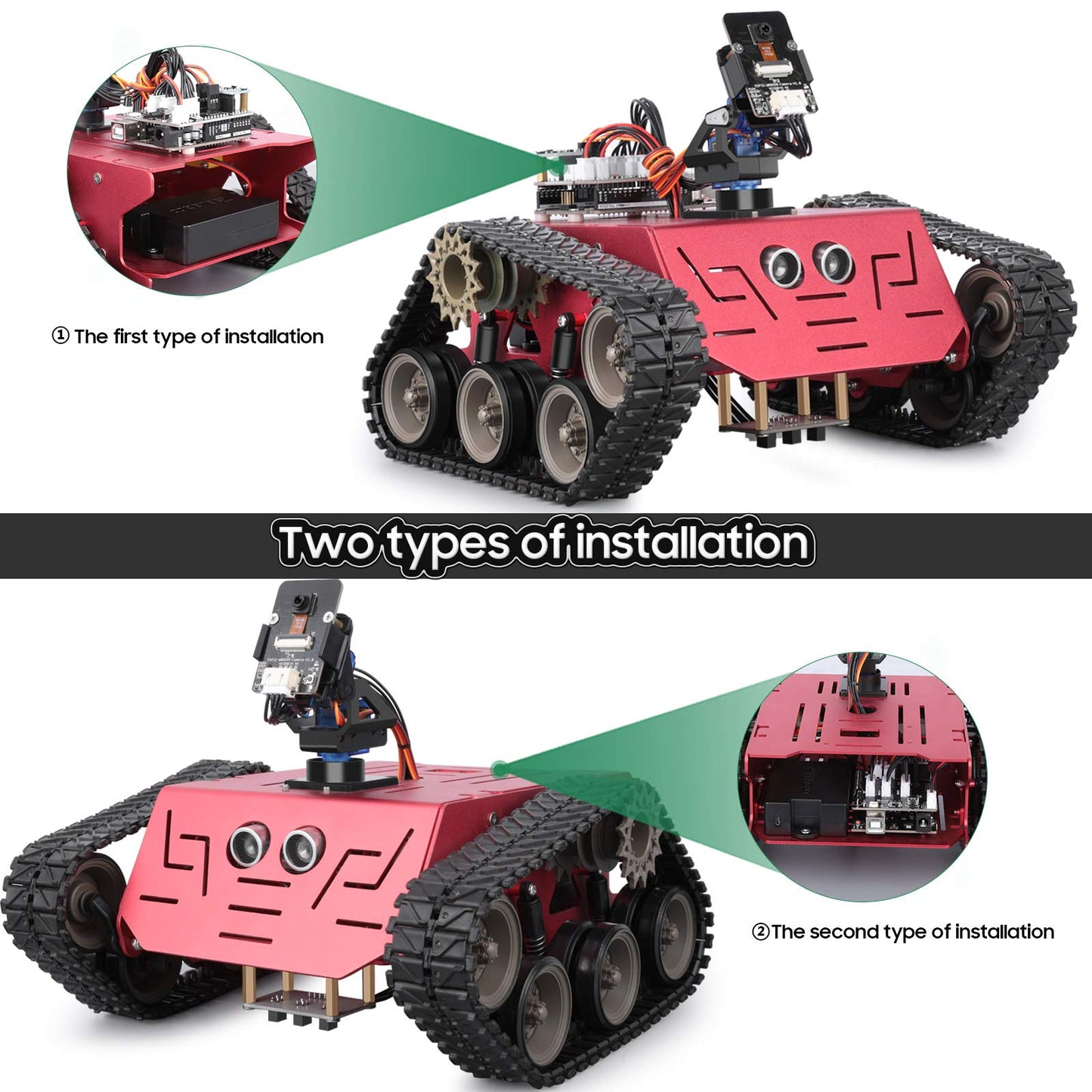 ELEGOO Conqueror Robot Tank Kit with UNO R3 for Arduino Robotics for Kids Ages 8-12 12-16 STEM Science Kits Coding Robots Toys for 8+ Year Old Boys Girls Teens Circuits Engineering Building Project