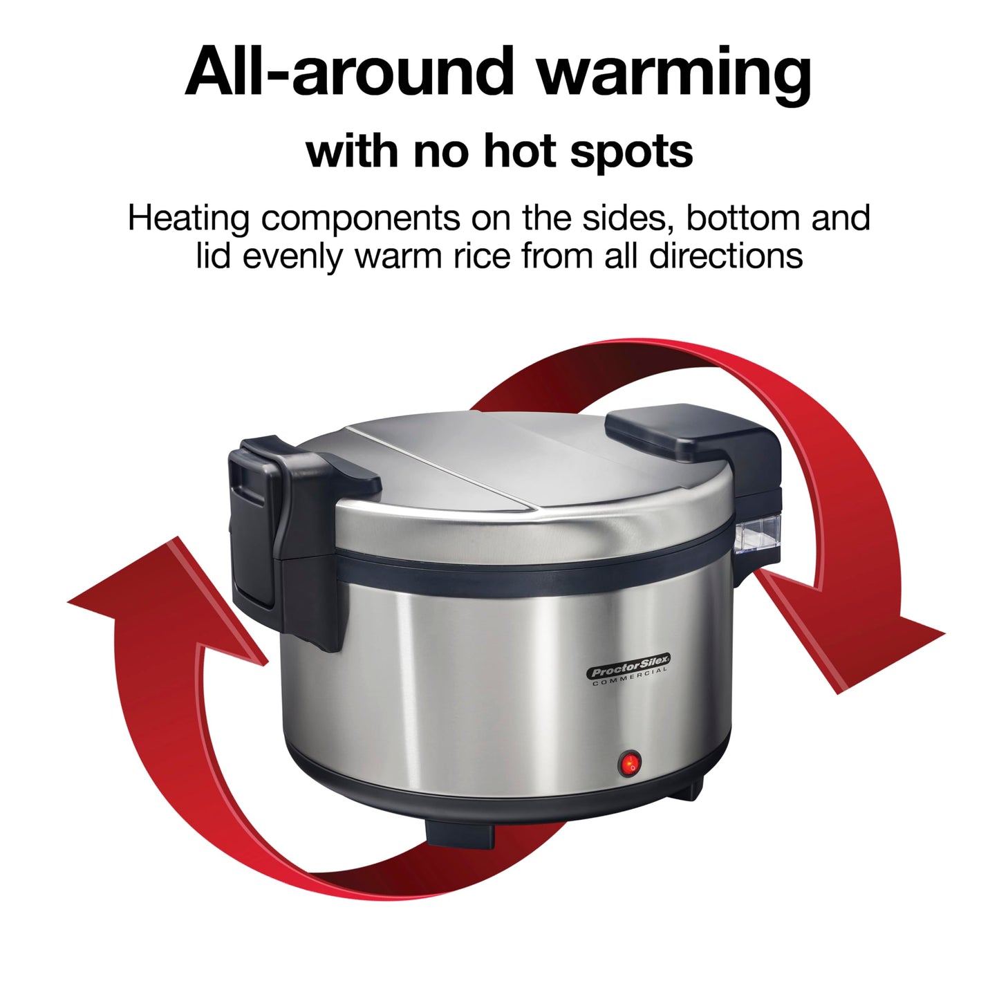 Proctor Silex Commercial 37580 Rice Warmer, Double-Wall Insulated, Maintain Food Safe Temperatures Up to 12 Hours, Conforms to NSF, Compatible with 37560R Rice Cooker