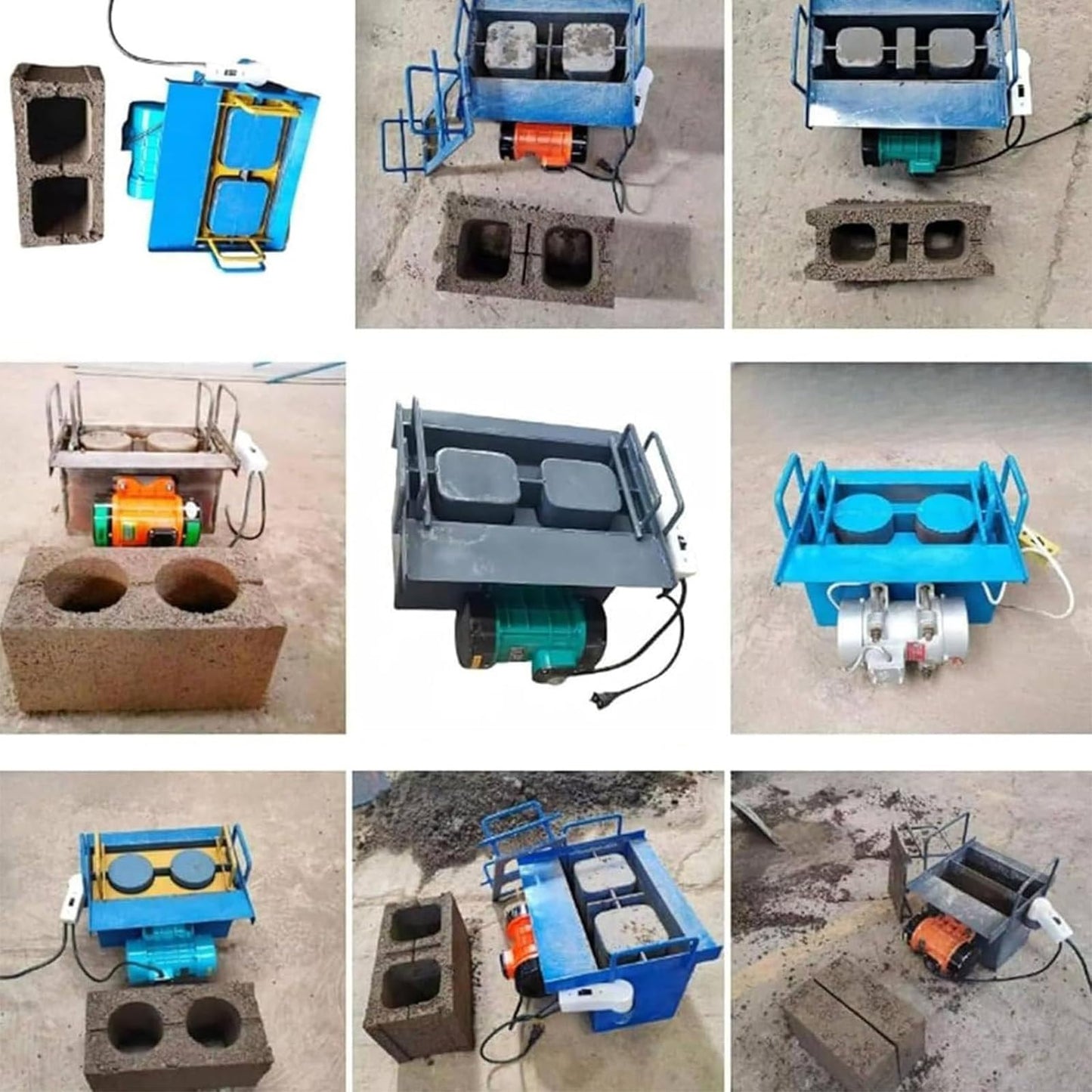 Eastnmythet Cement Block Forming Machine, Hollow Block Making Machine, DIY Soil Brick Maker for Garden, Walkway, 45s Fast Forming 400x200x200mm