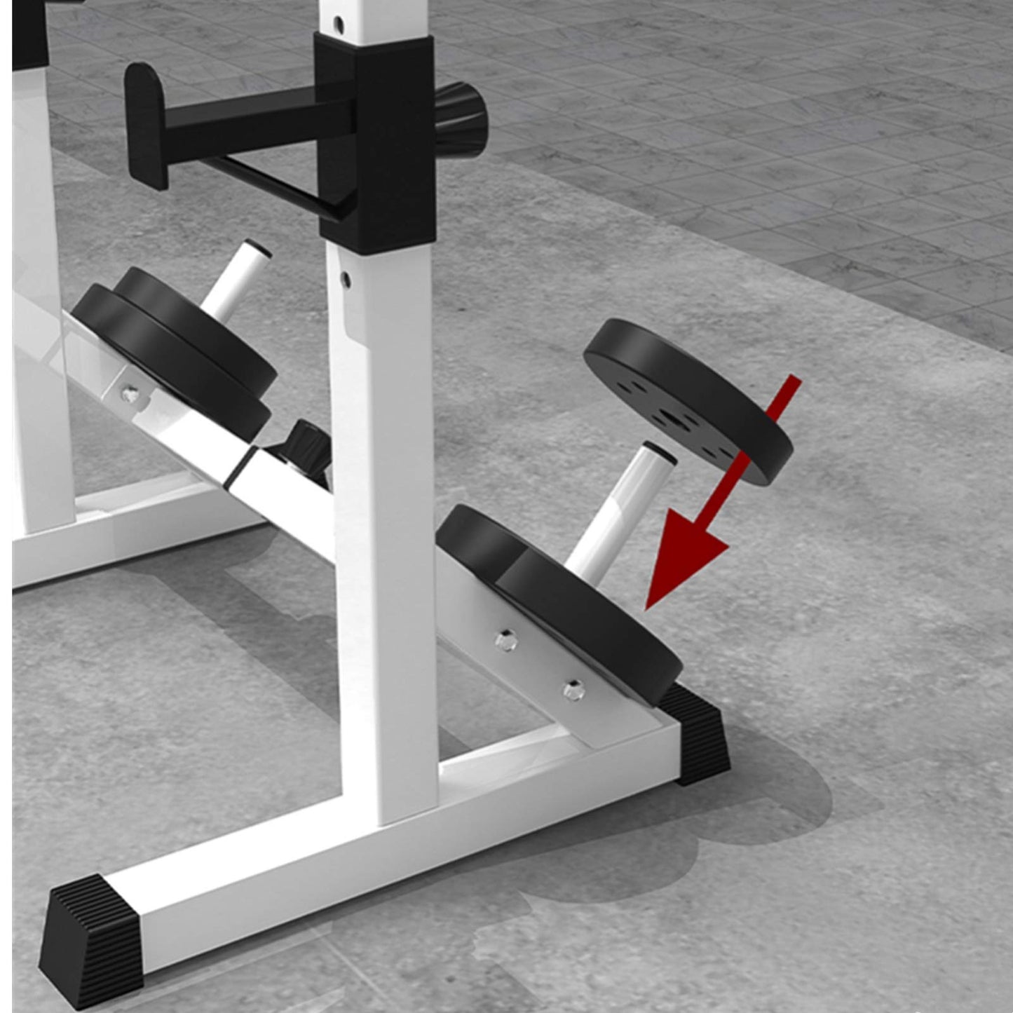 Achamusi Barbell Rack Stand - Multifunctional Adjustable Squat Rack, Heavy-Duty Dumbbell Rack，Strength Training Dip Station, Home Gym Equipment Max Load 550lbs