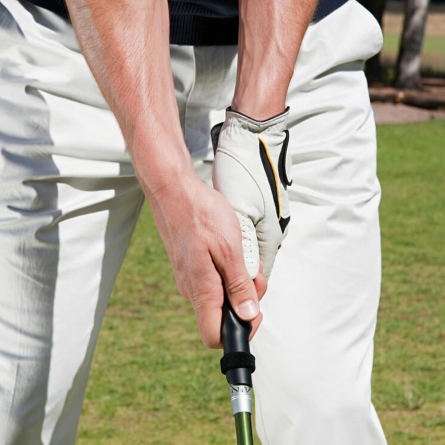 Golf Grip Training Aid Swing Posture Corrector, Improve Swing Rhythm & Consistency, Golf Hand Position Practice Trainer, Perfect Golf Gift for Men Women, Ideal Present for Him Her Golfer Lovers（Black)