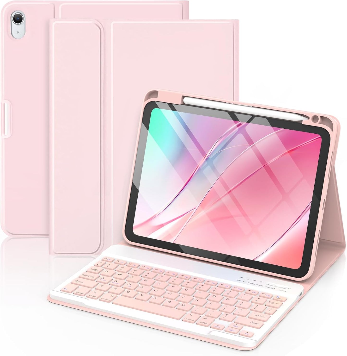 MMK 11th 10th 11/10.9" 2025 A16/2022, for iPad Generation Case with Keyboard Detachable Wireless Bluetooth Folio