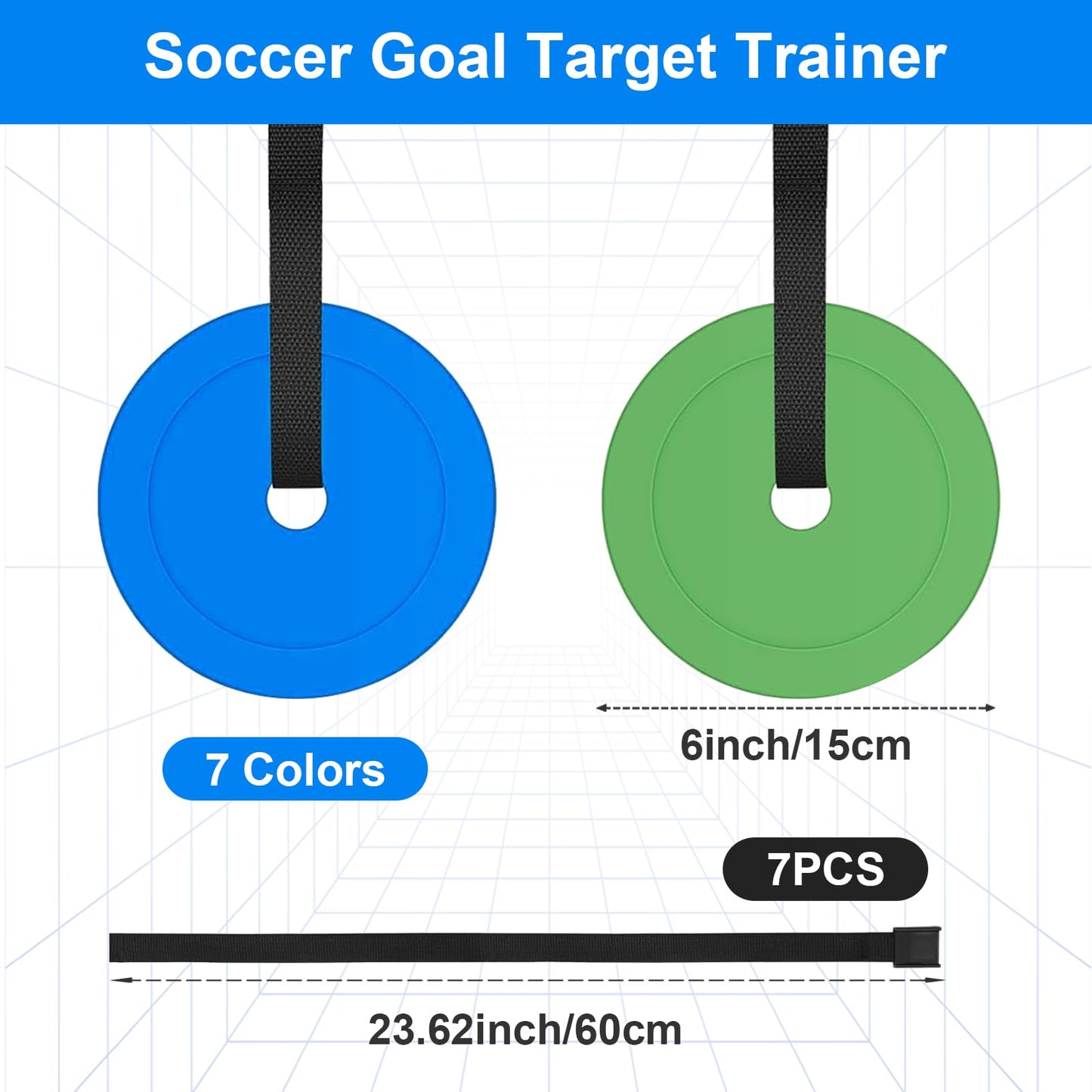7 Pieces Soccer Goal Target,Multi-Color Agility Hockey Shooting Target with Adjustable Straps for Shooting Accuracy Training for Football Hockey Basketball Lacrosse Goal Sports Training