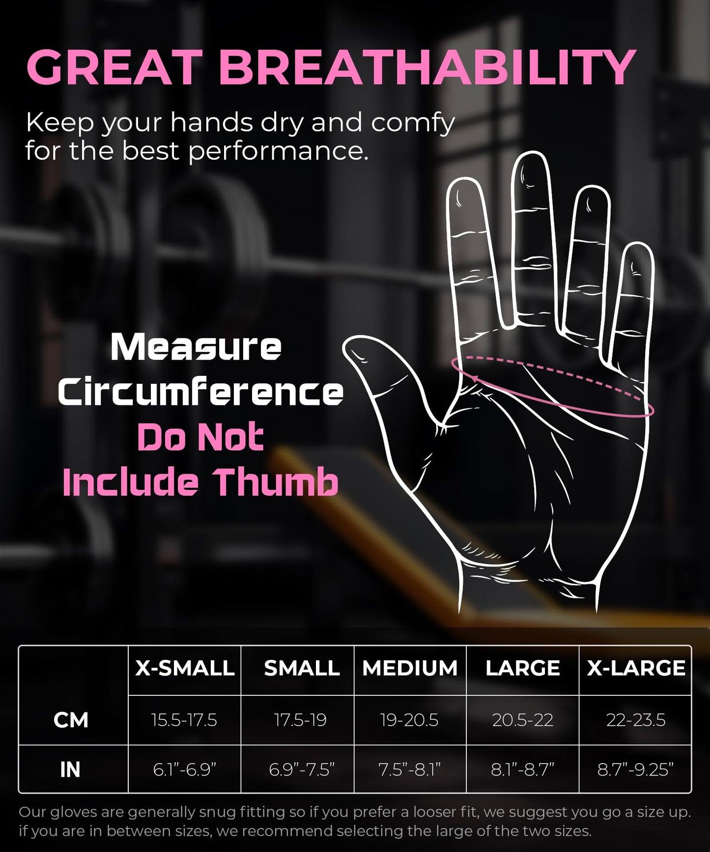 sunnex Gym Gloves for Women & Men - Fingerless Workout Gloves for Weightlifting, Lightweight Breathable Fitness for Sports