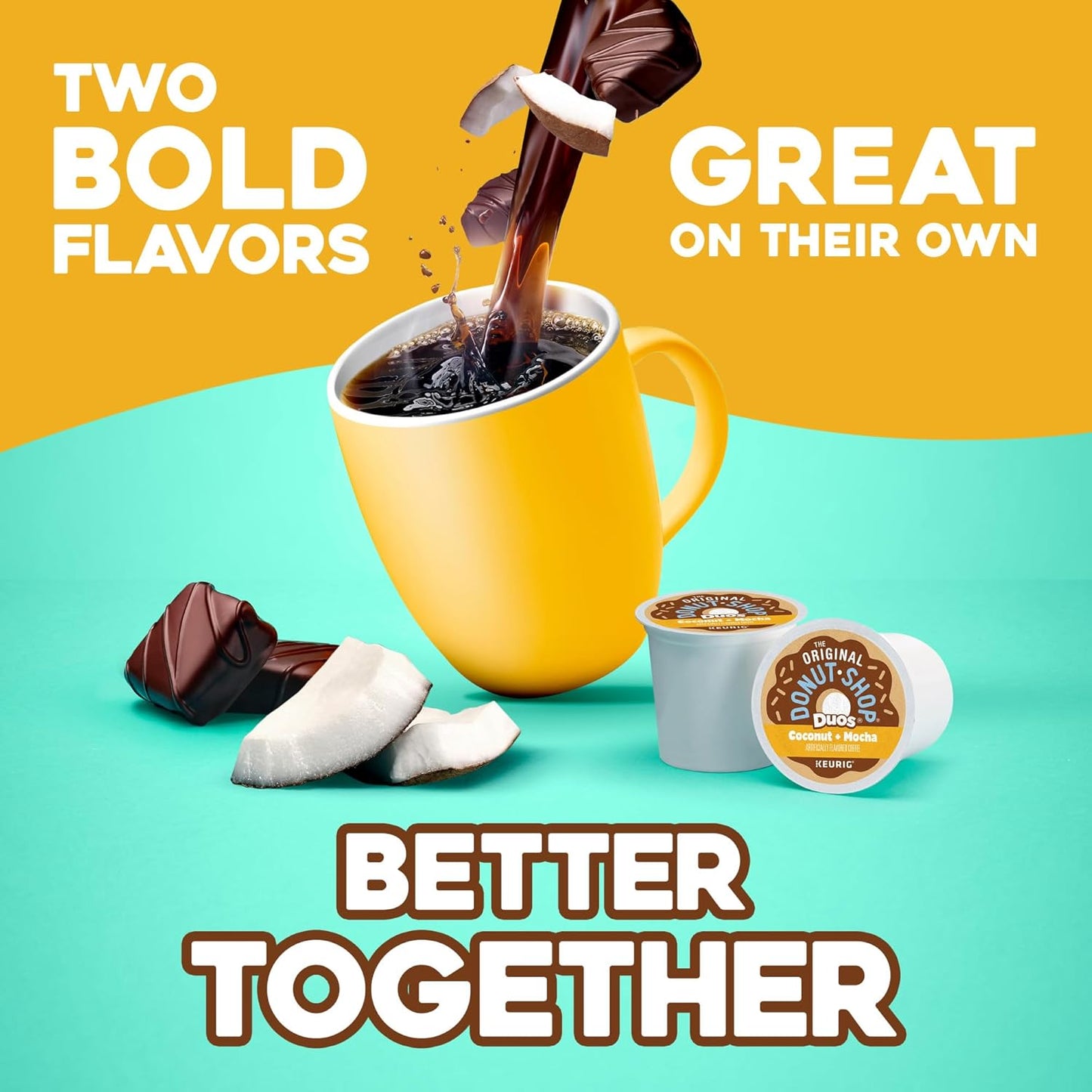 Original Donut Shop - Coconut & Mocha K-Cup Pods | Medium Roast Coffee, 96 Count
