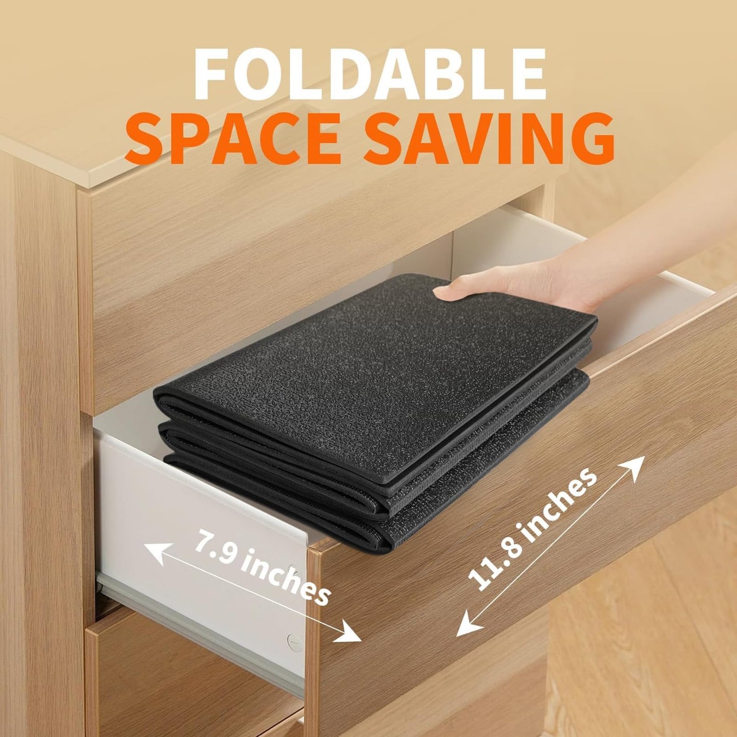 Stepwaver Walking Pad Mat for Carpet, Walking Pad Mat for Hardwood Floors, High Density, 0.16" Thickness, Folable, Floor Protection for Bike, Elliptical, Treadmill