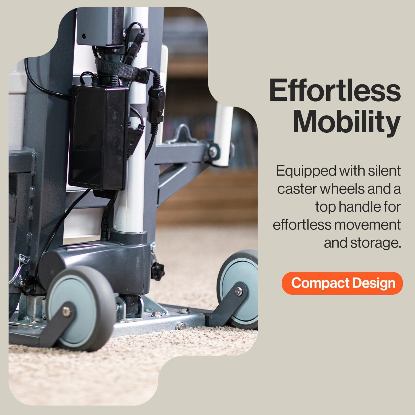 SuperHandy GoRise Electric Floor to Stand Lift – 500 Lbs Capacity, Standing Assistance, Portable, Adjustable, Ergonomic, Easy Storage, Patent Pending (FS (Floor Lift))