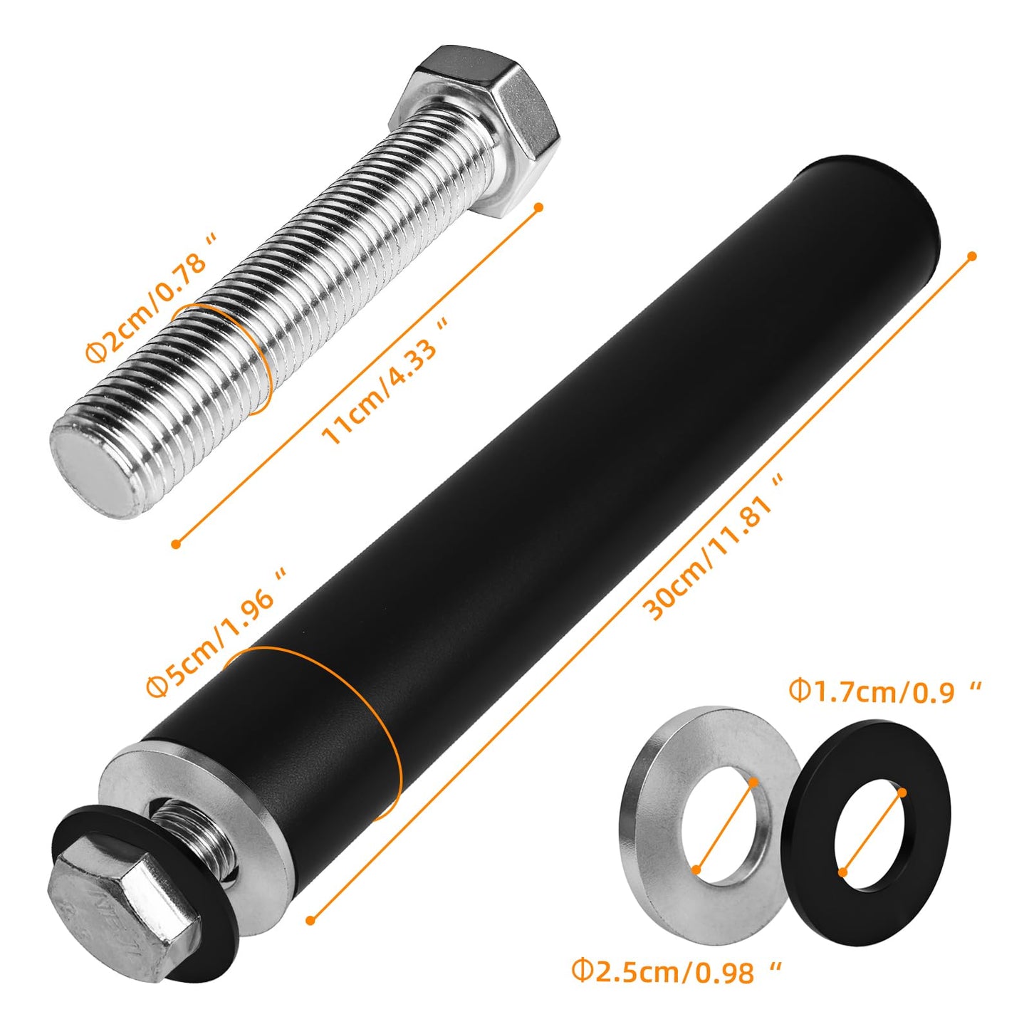 Weight Plate Holder for Power Rack Attachment, Squat Rack Weight Storage for 2 inc Olympic Weight,Compatoble with 2x2, 2x3, 3x3 Power Cage, Fit 1"and 5/8" Hole (Holder for 1 inch hole-2P)