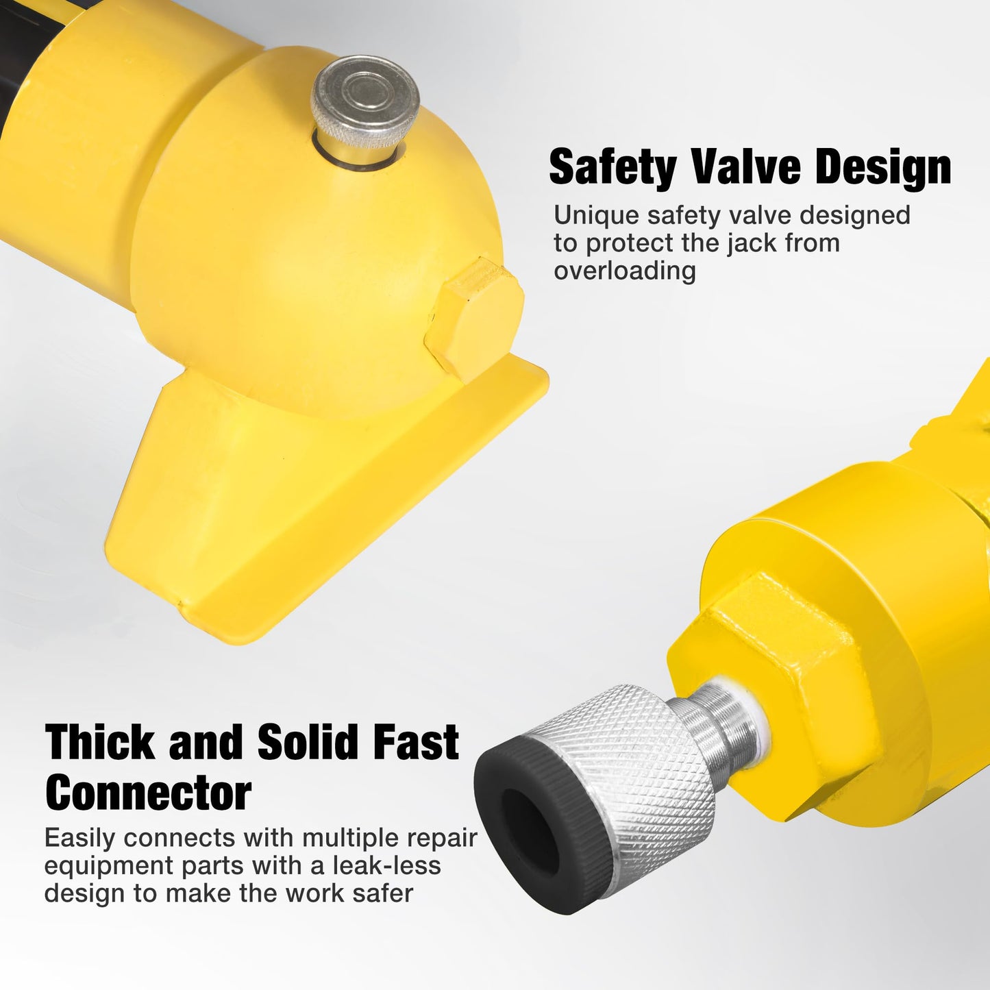 YELLOW JACKET 4 ton Hydraulic Ram Jack Pusher Puller Auto Body Frame Repair Tool Porta Power Kit with Blow Mold Carrying Storage Case for Car Repair,Truck,Farm