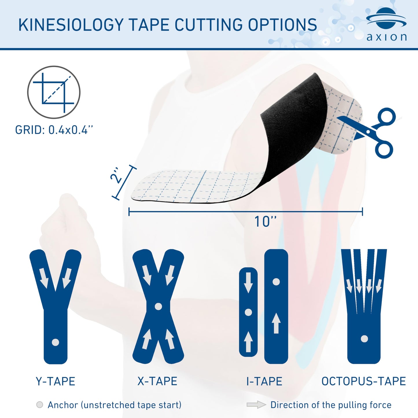 axion Kinesiology Tapes PRECUT Black Pink | 50 Pre-Cut Sport Tape Strips 10x2 in | Waterproof • Skin-Friendly • Elastic | Kinesiology Tapes Ideal for Sports
