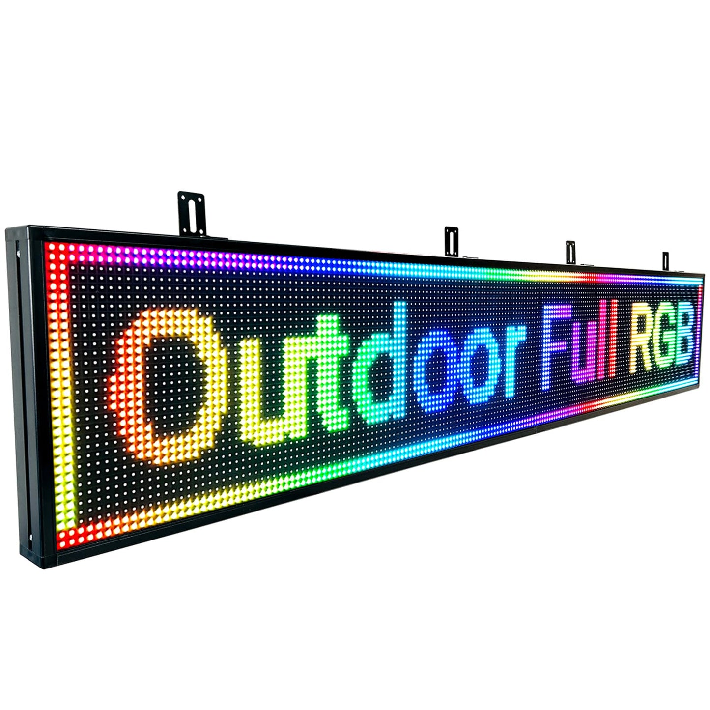 JINBLIZZARD P10 Programmable Scrolling Custom Outdoor Led Sign For Business Digital Advertising Display Screen Matrix Panel WiFi Control Electronic Message Board Store Neon Marquee 77"×14"