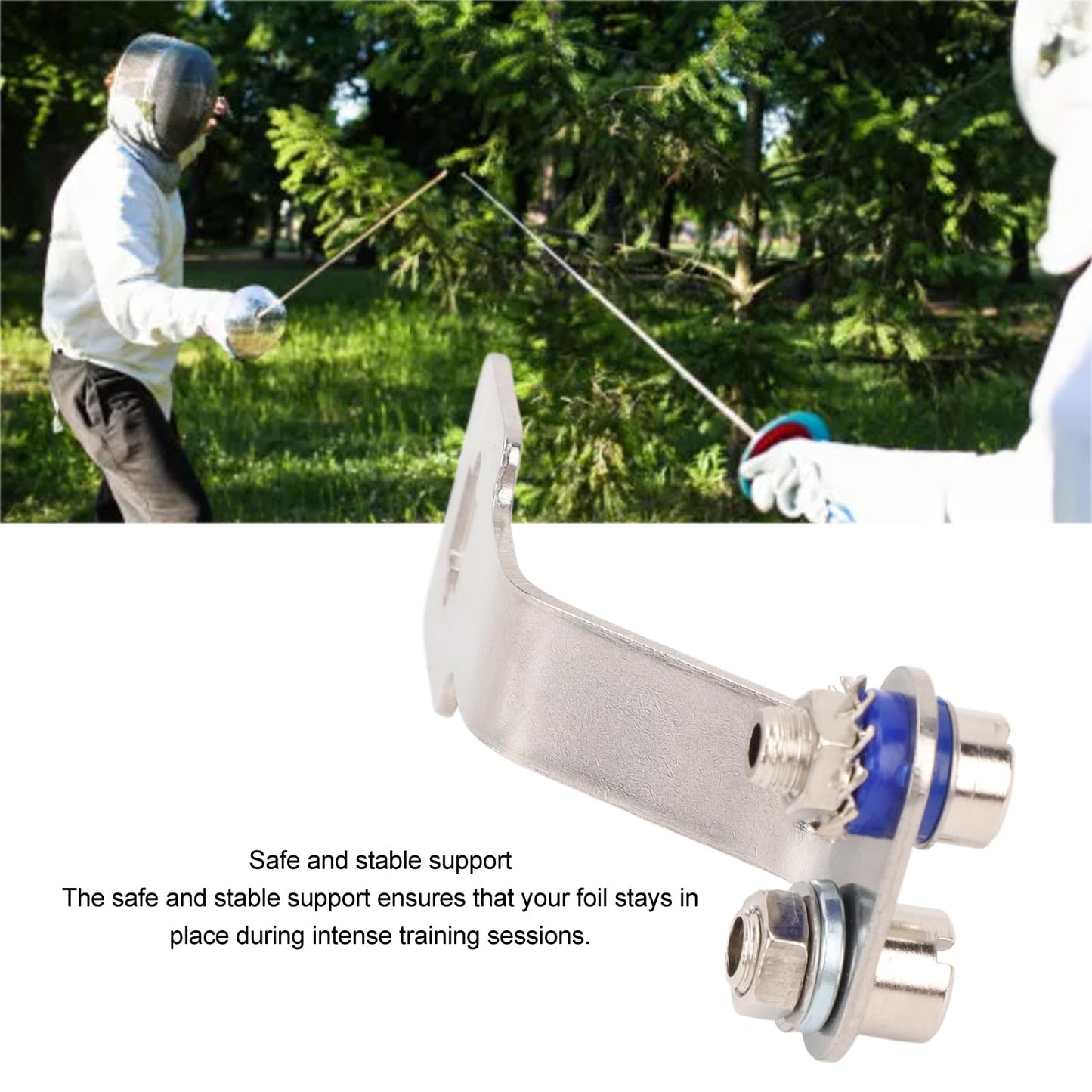 Alomejor Fencing Socket, Premium Stainless Steel Foil Sword Bracket for Training and Competition, with Safe Stable Support for Fencing Enthusiasts and Professionals