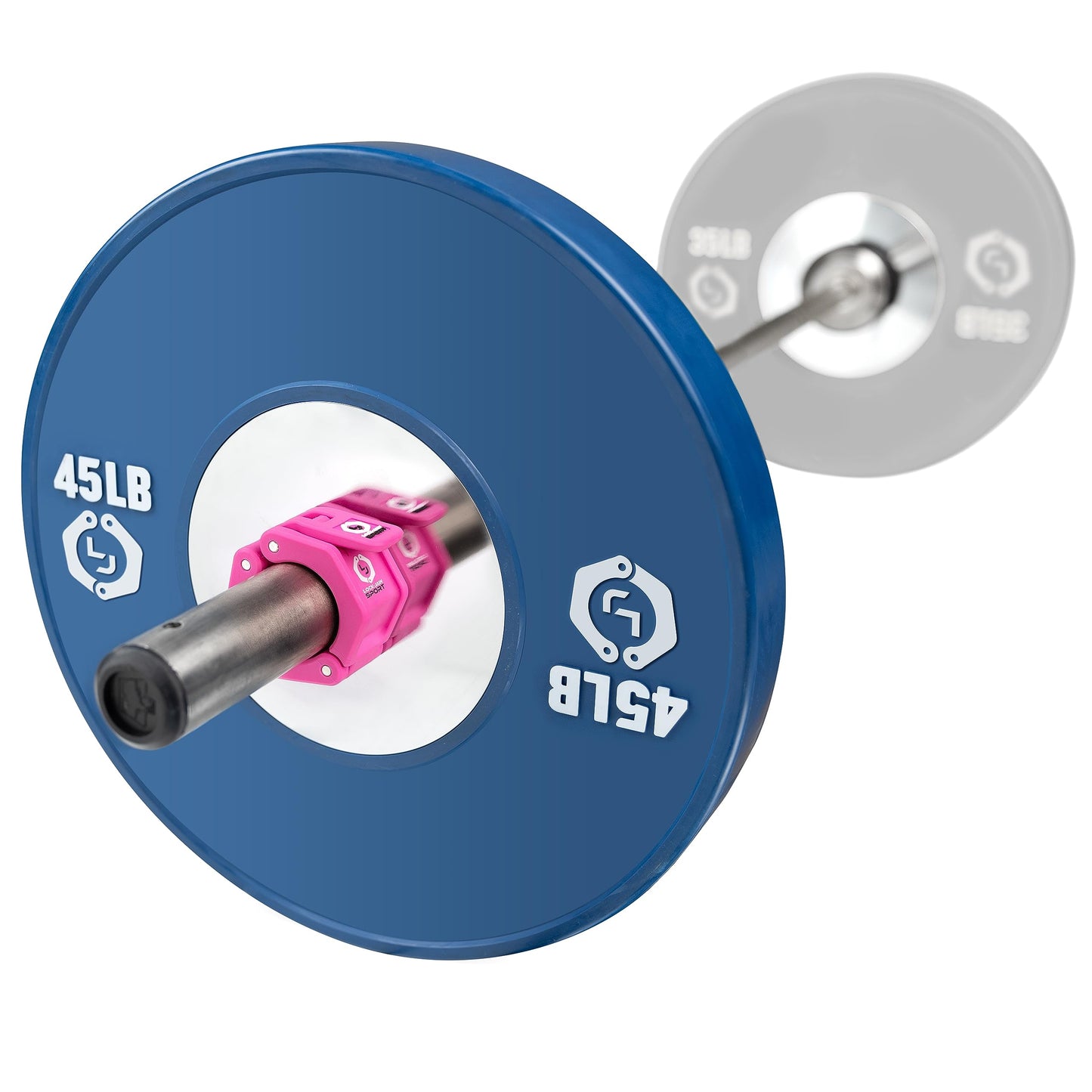 Lock-Jaw Barbell Collars Sport Olympic Barbell Clamps 2 Pcs – Heavy Duty Bar Clamps for 2” & 50mm Olympic Bars – Secure Weight Bar Clamps for Strength Training & Home Gym Accessories – Pink