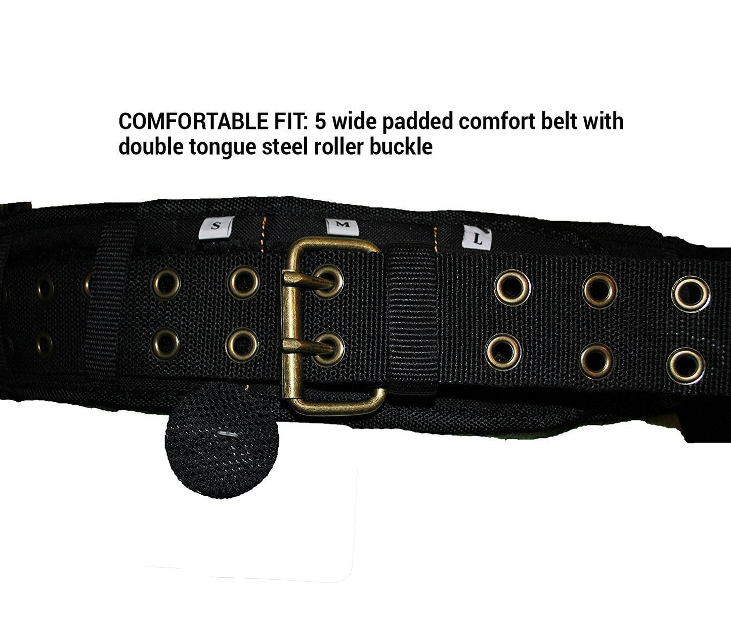 Custom Leathercraft6714 Heavy Duty Framers 5 Piece Comfort-lift Combo Tool Belt Apron, 31 Pocket,Black