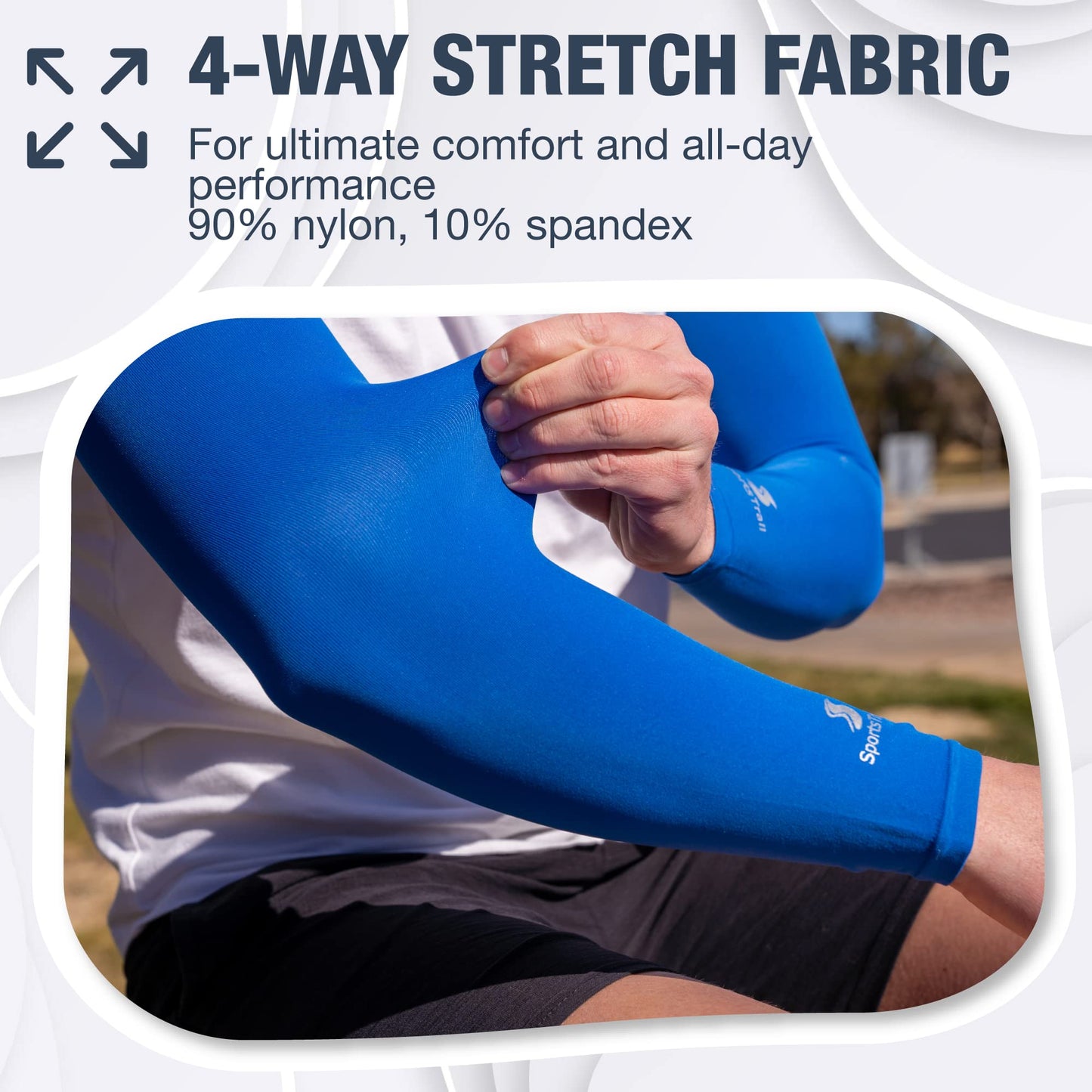 SportsTrail Cooling Arm Sleeves for Men & Women – Breathable, Moisture-Wicking, Sun Protection for Sports, Basketball, Football, Running, Golf, Cycling, Volleyball Arm Sleeves for Women, Men & Youth