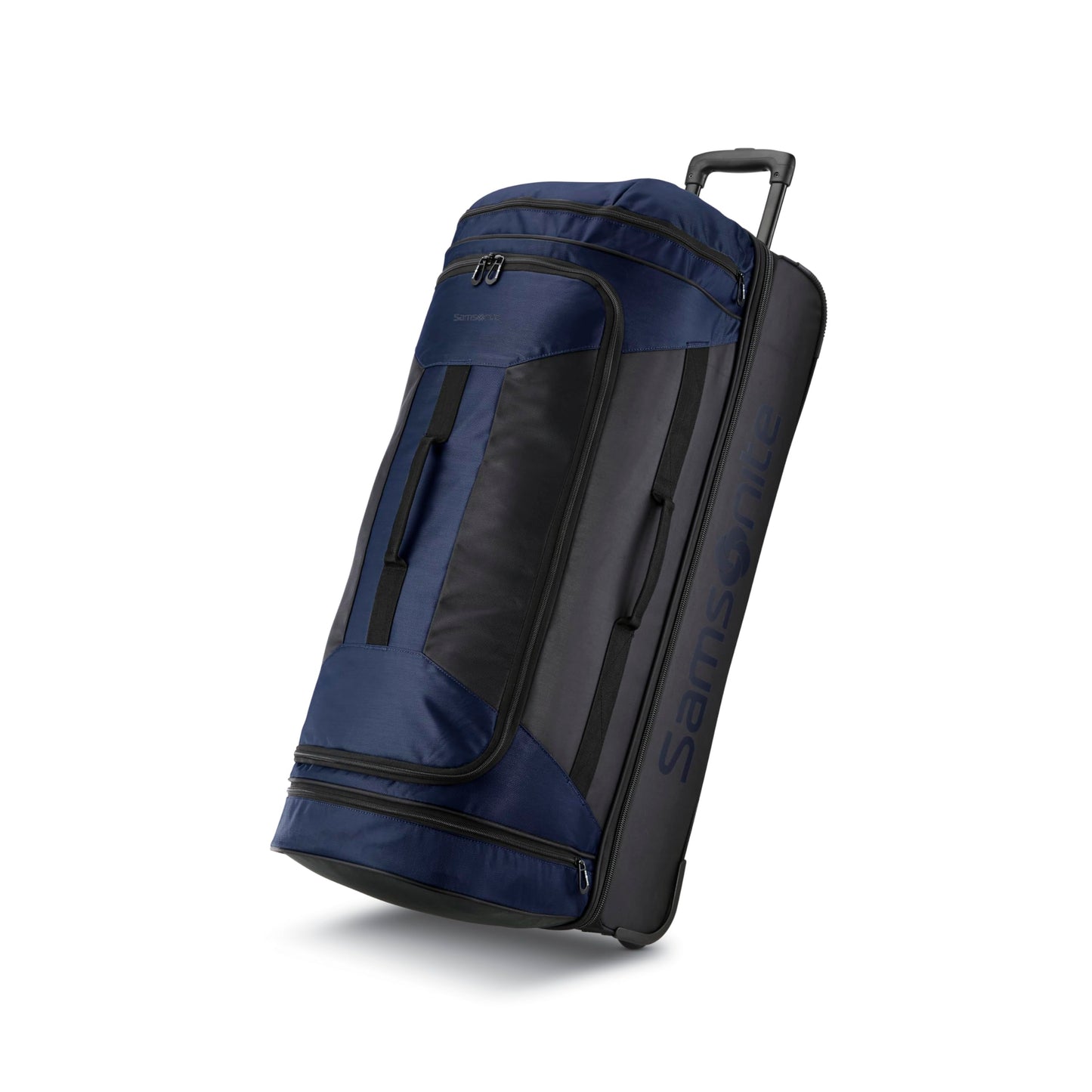 Samsonite Andante 2 Wheeled Duffel Bag – 32-Inch Durable Rolling Luggage with Inline Skate Wheels, Push-Button Handle & Spacious Compartments – Travel-Friendly and Lightweight- Navy/Black
