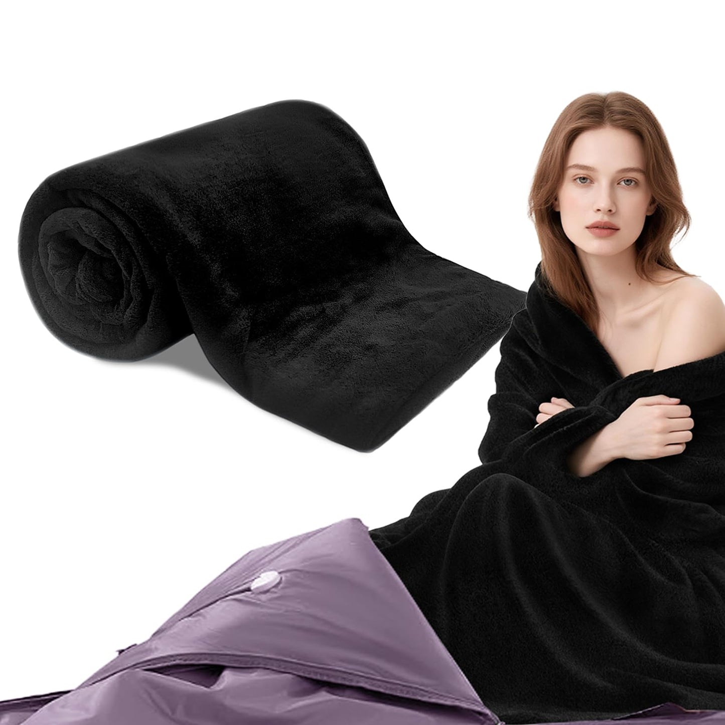JZHLLA 70" x 30" Sauna Blanket Insert Towel, Reusable for Infrared Sauna Blankets, Quick-Dry Warm, Soft Absorbent Towel Cover for Home Spa, Gym, Pool and Portable Sauna Accessories