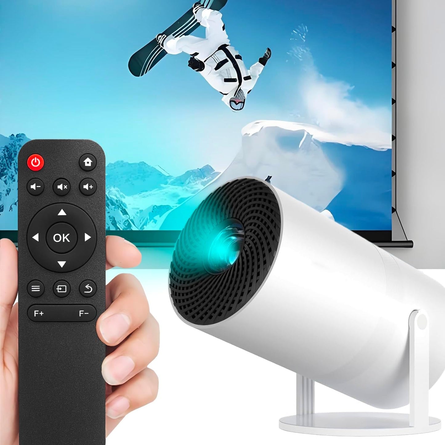 Molgoc X3 Replacement Remote for Mini Projector,Compatible with XuanPad Portable Projector.
