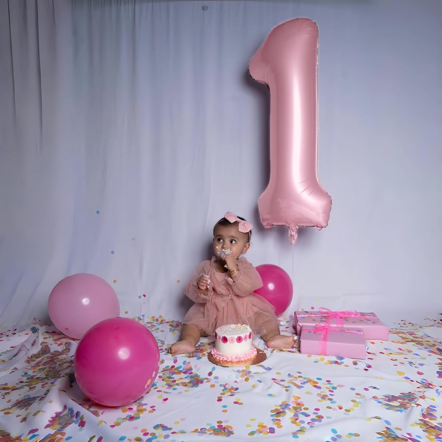 Pastel Pink 40" Balloon Number 0 by [Brand Name] - Large Foil Number Balloons 0-9 for Celebrations